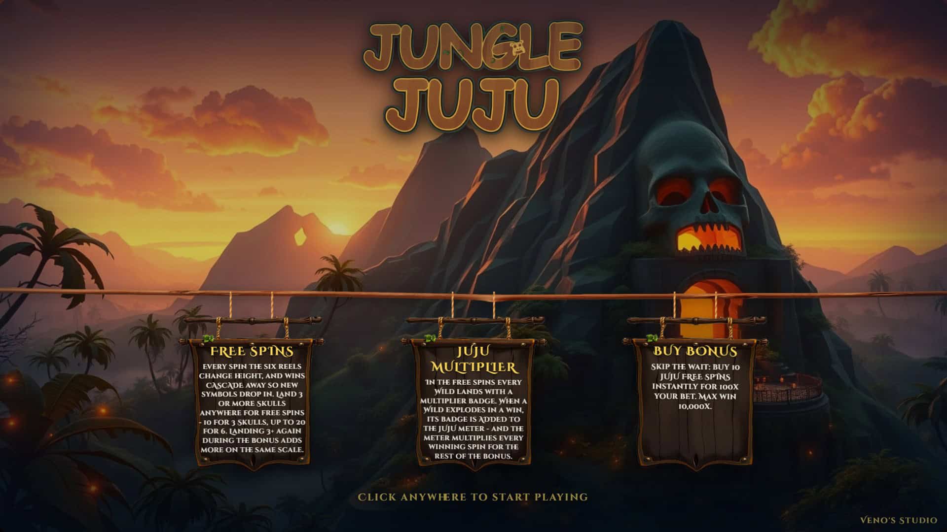 Jungle Juju slot intro screen
