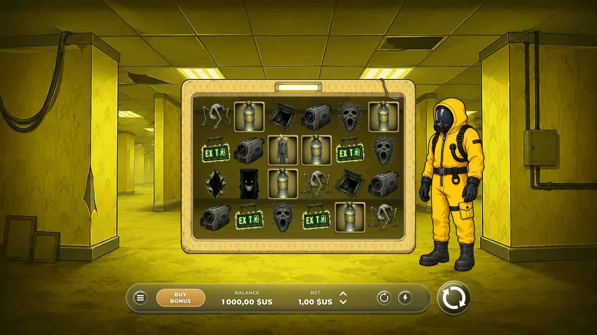 Wrong Room slot gameplay reels
