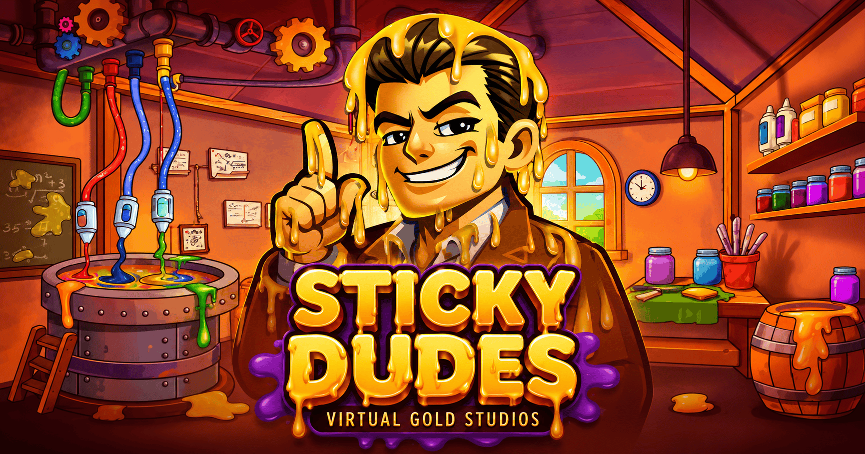 Sticky Dudes Slot Demo by Virtual Gold Studios slot cover image