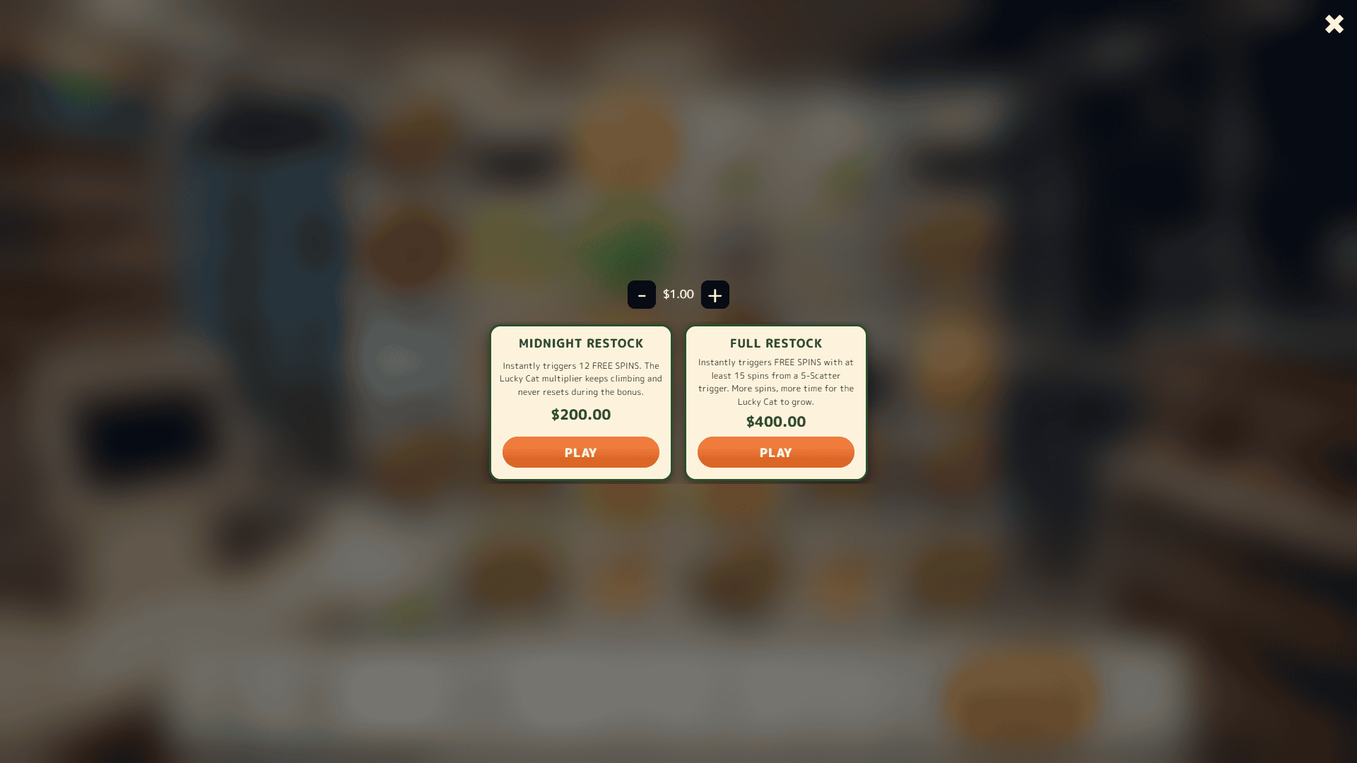 Konbini Nights bonus buy menu
