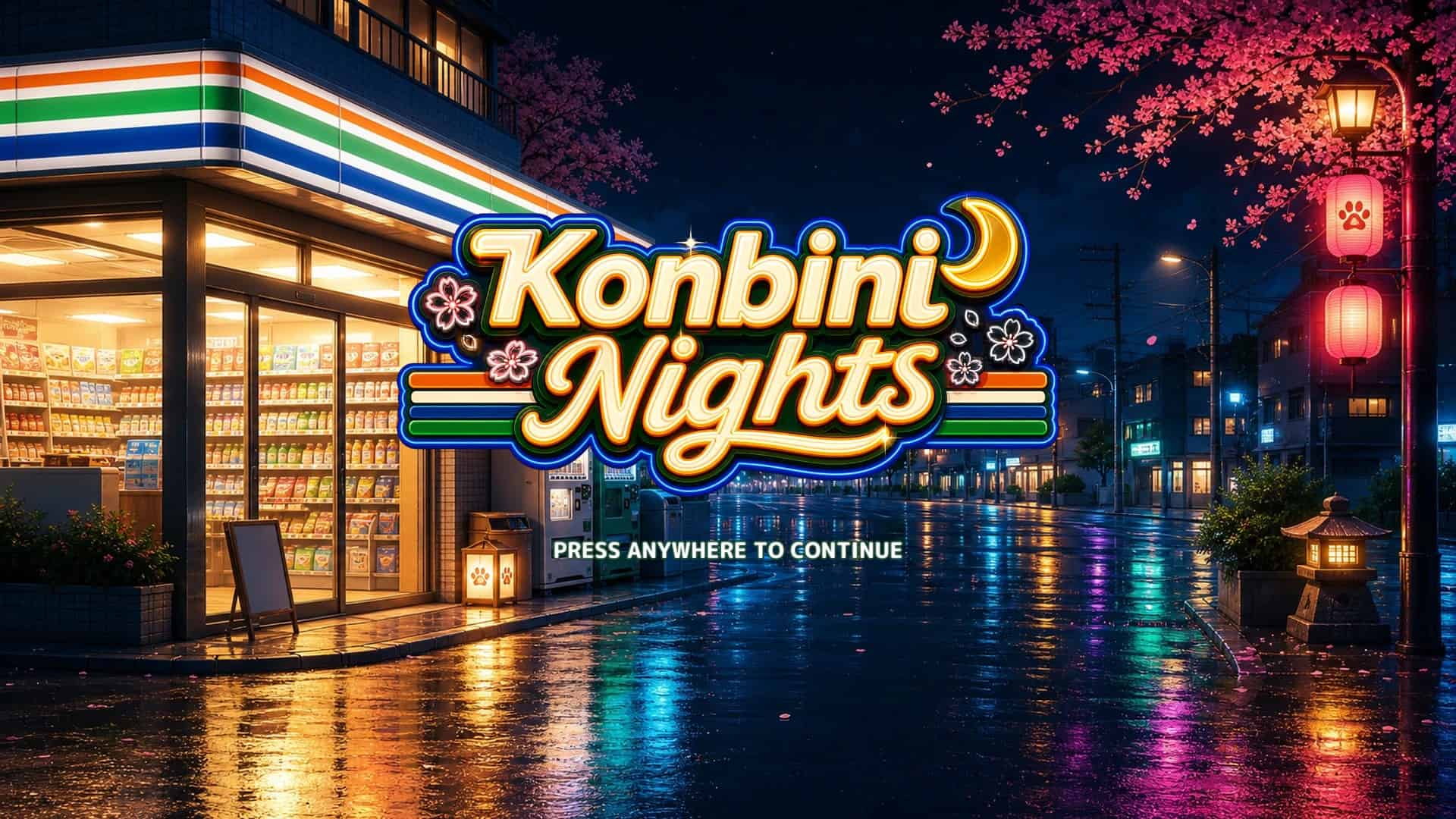 Konbini Nights slot intro screen