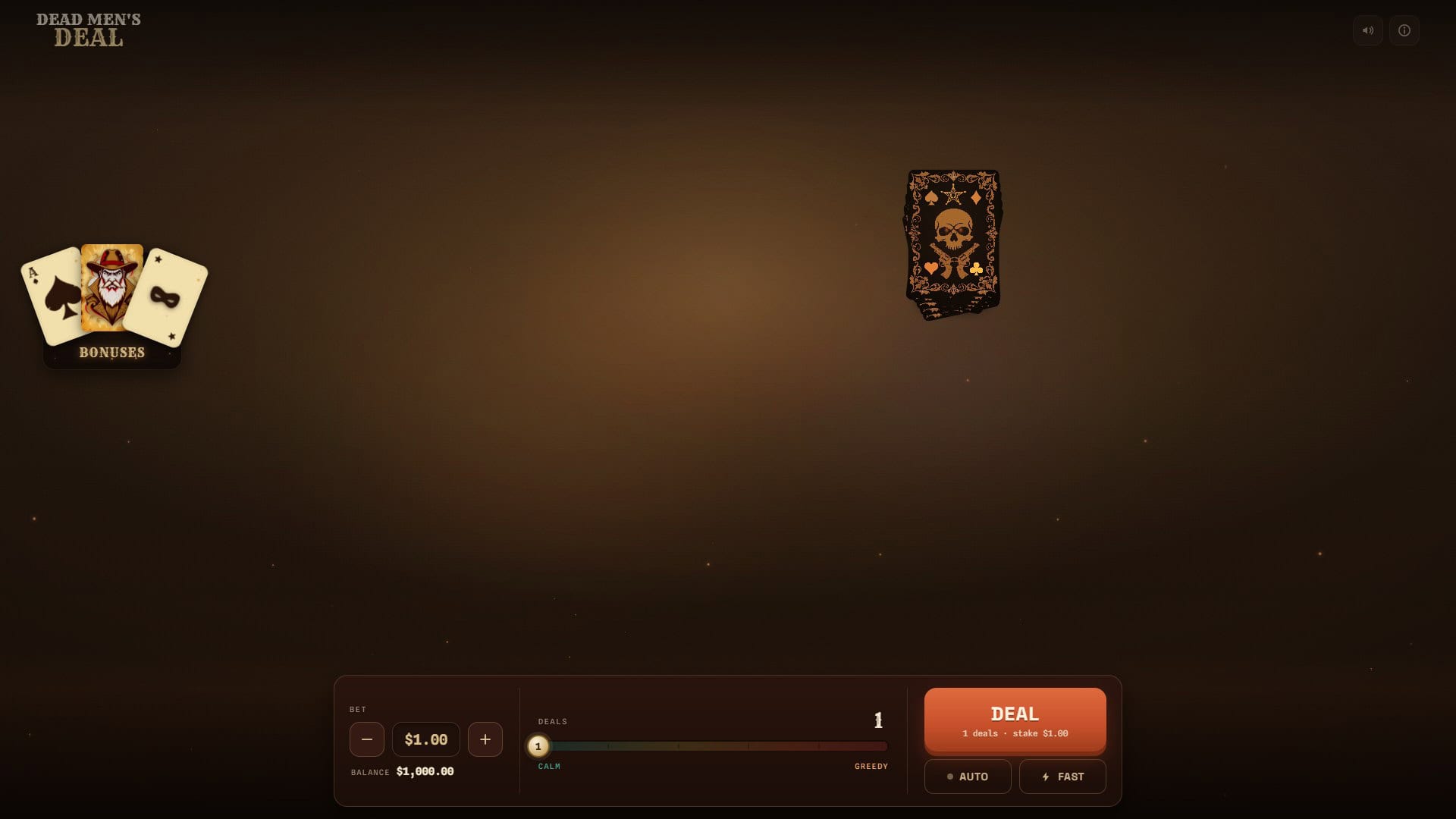 Dead Men`s Deal slot gameplay reels