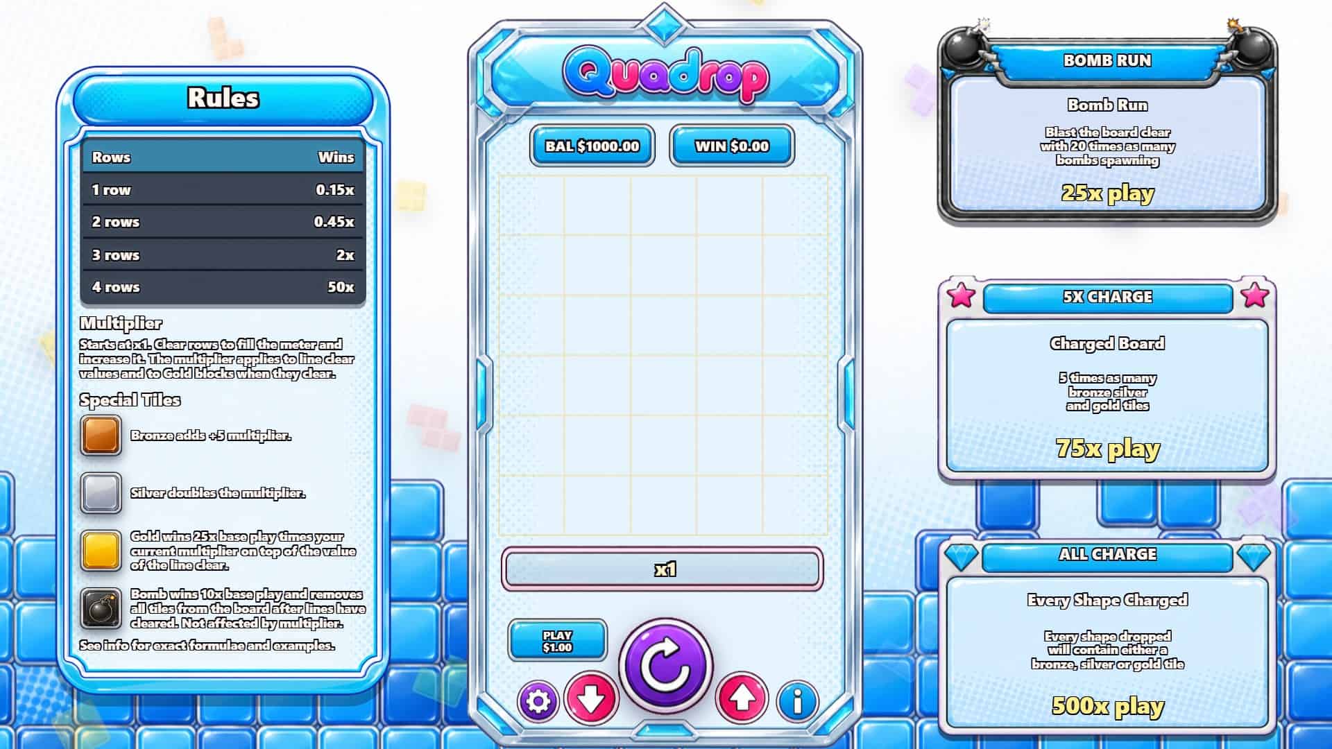Quadrop slot gameplay reels