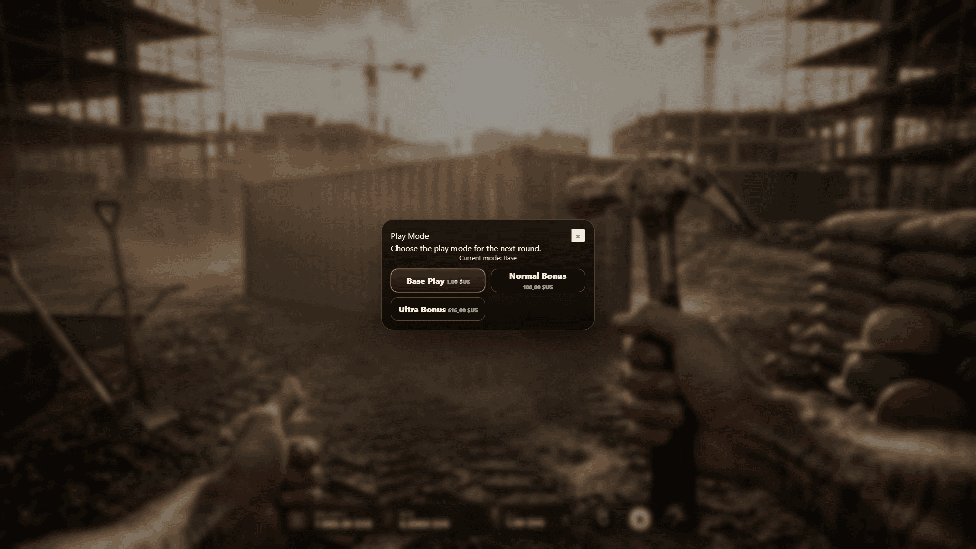 One Hit bonus buy menu