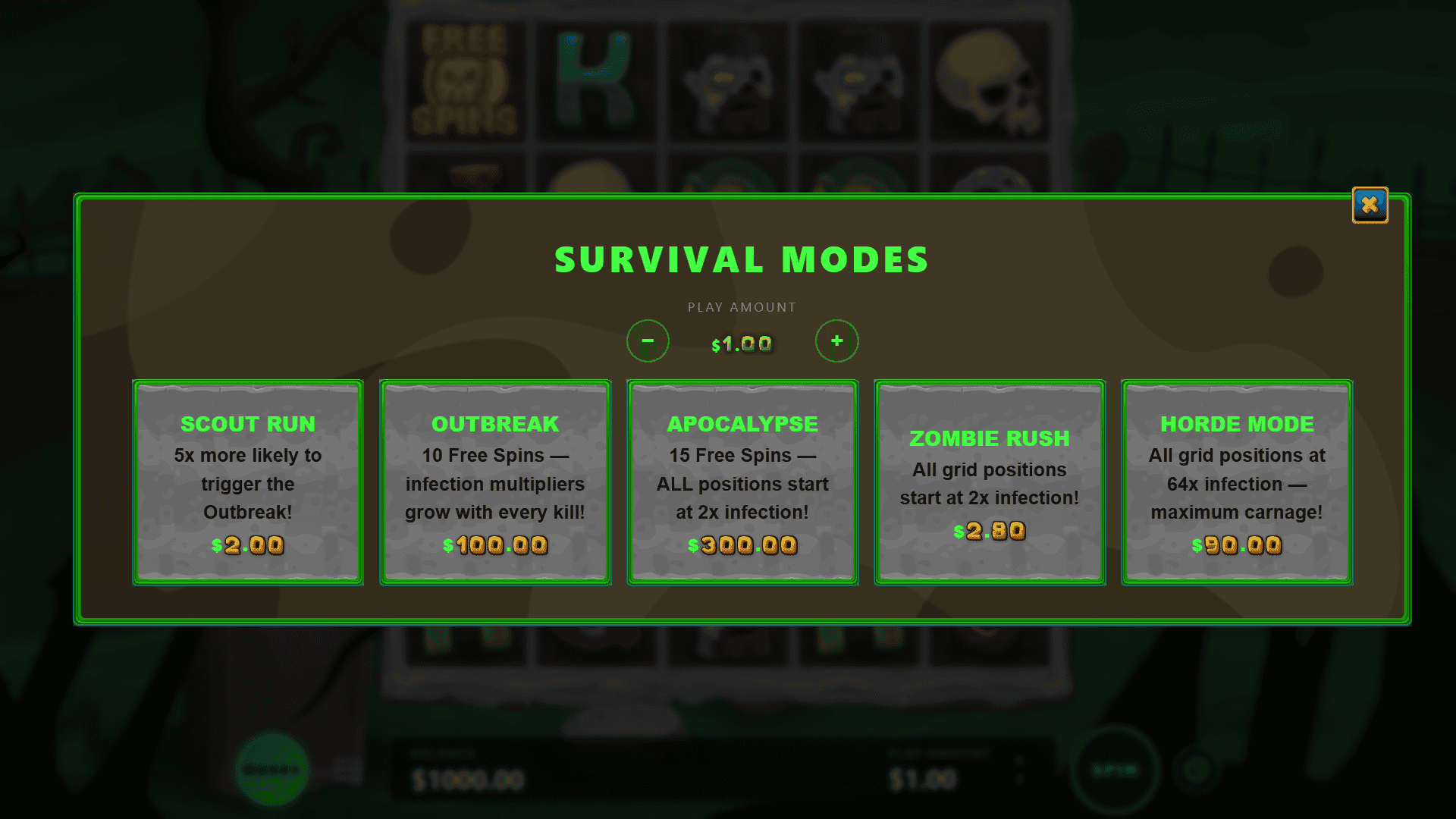 Gettin some Brain bonus buy menu