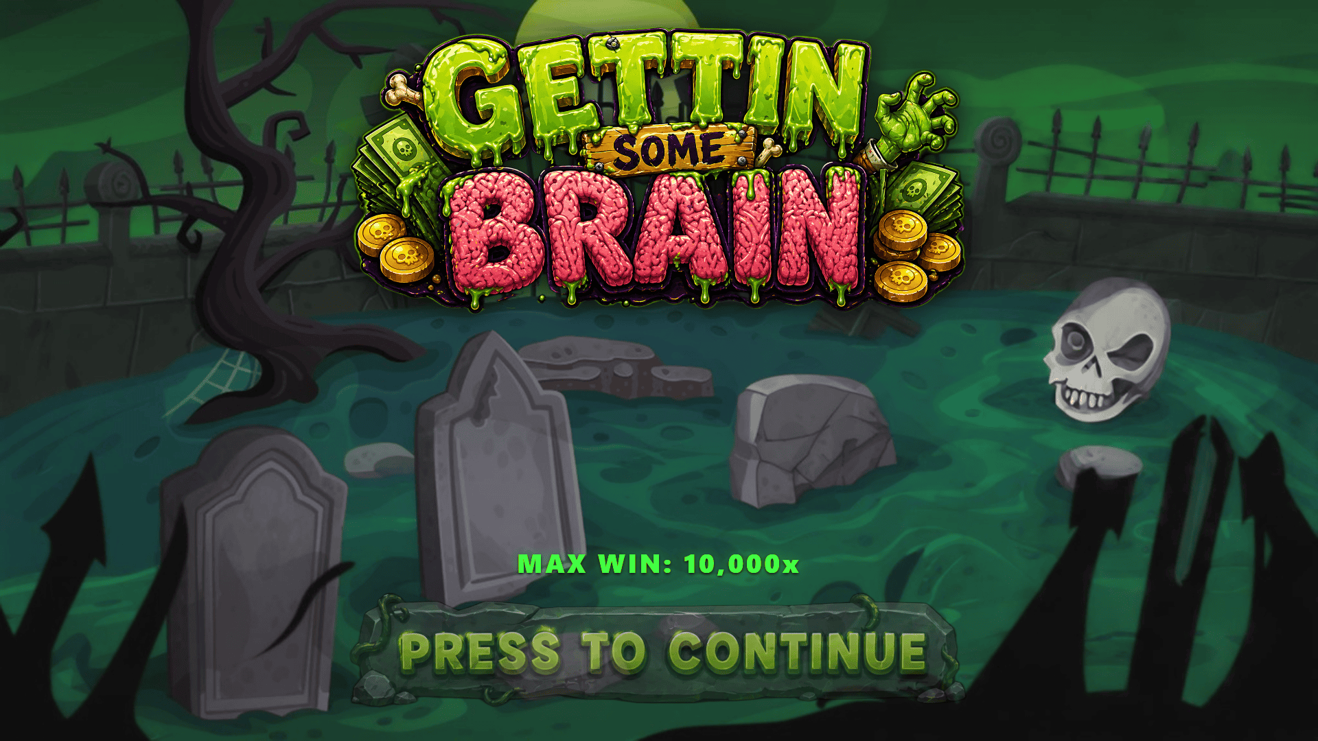 Gettin some Brain slot intro screen