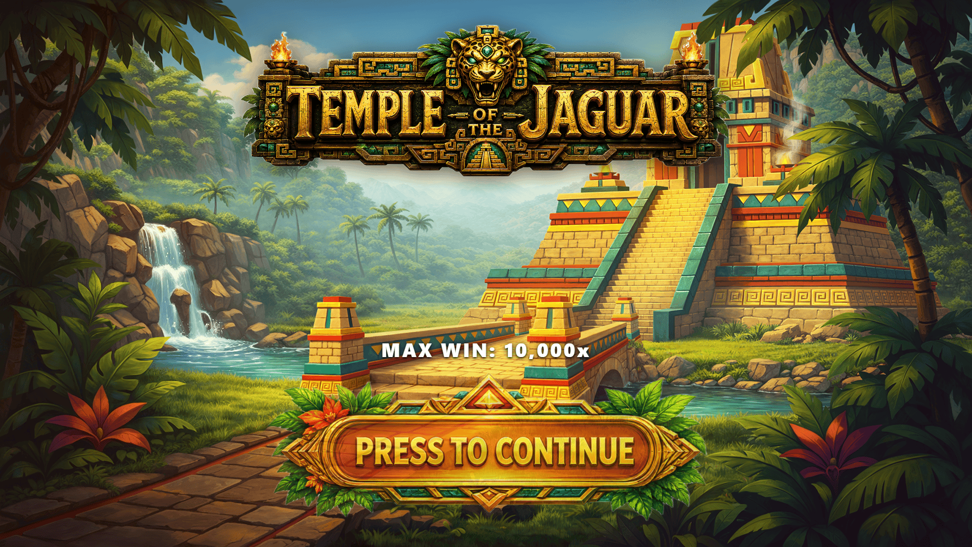 Temple of the Jaguar slot intro screen