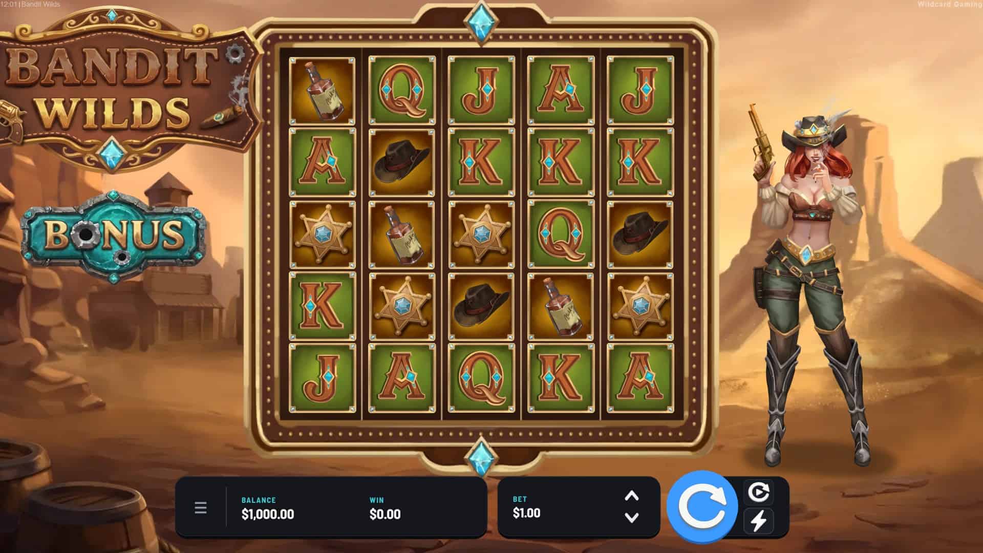 Bandit Wilds slot gameplay reels