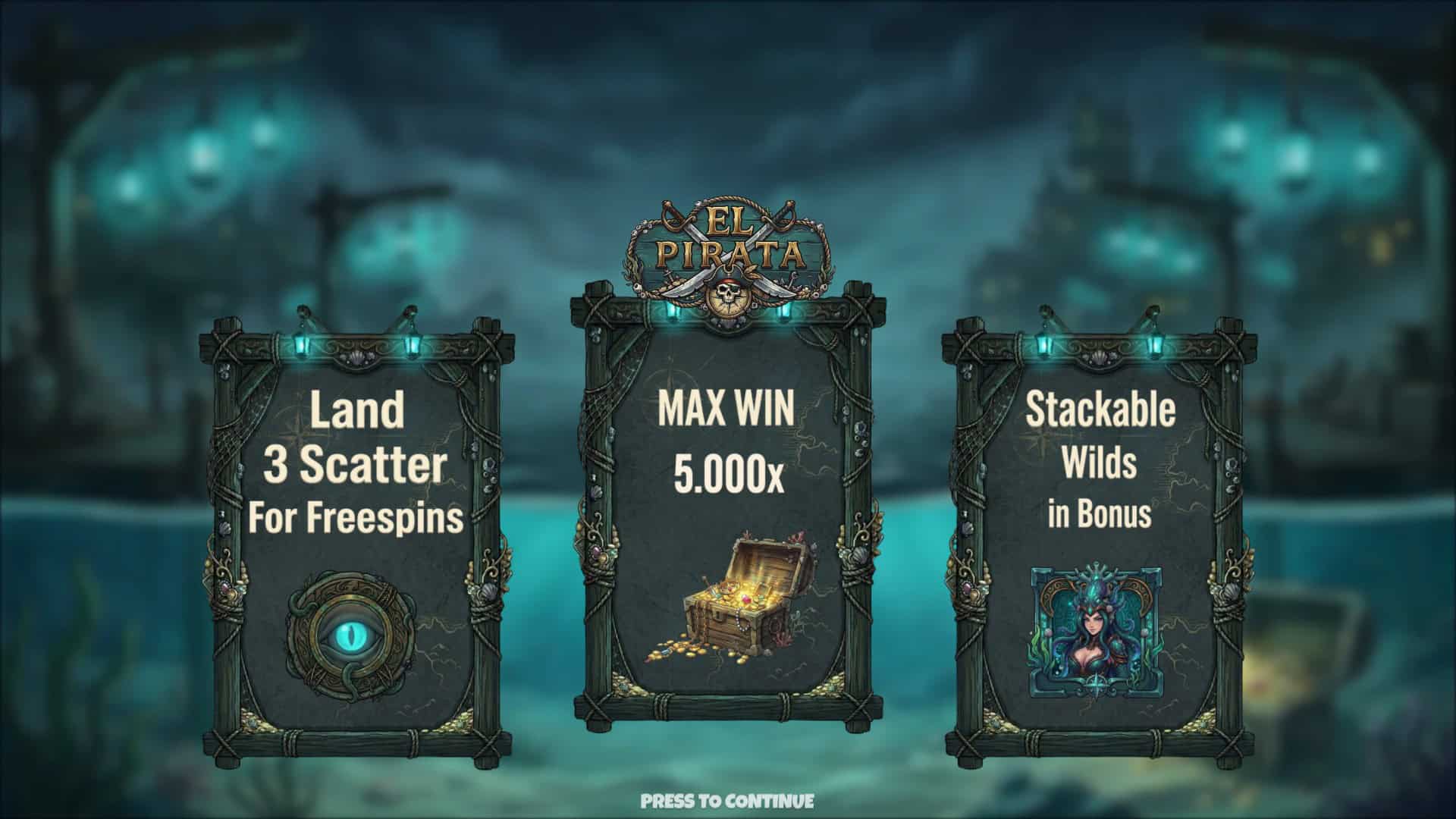 El Pirata slot intro screen