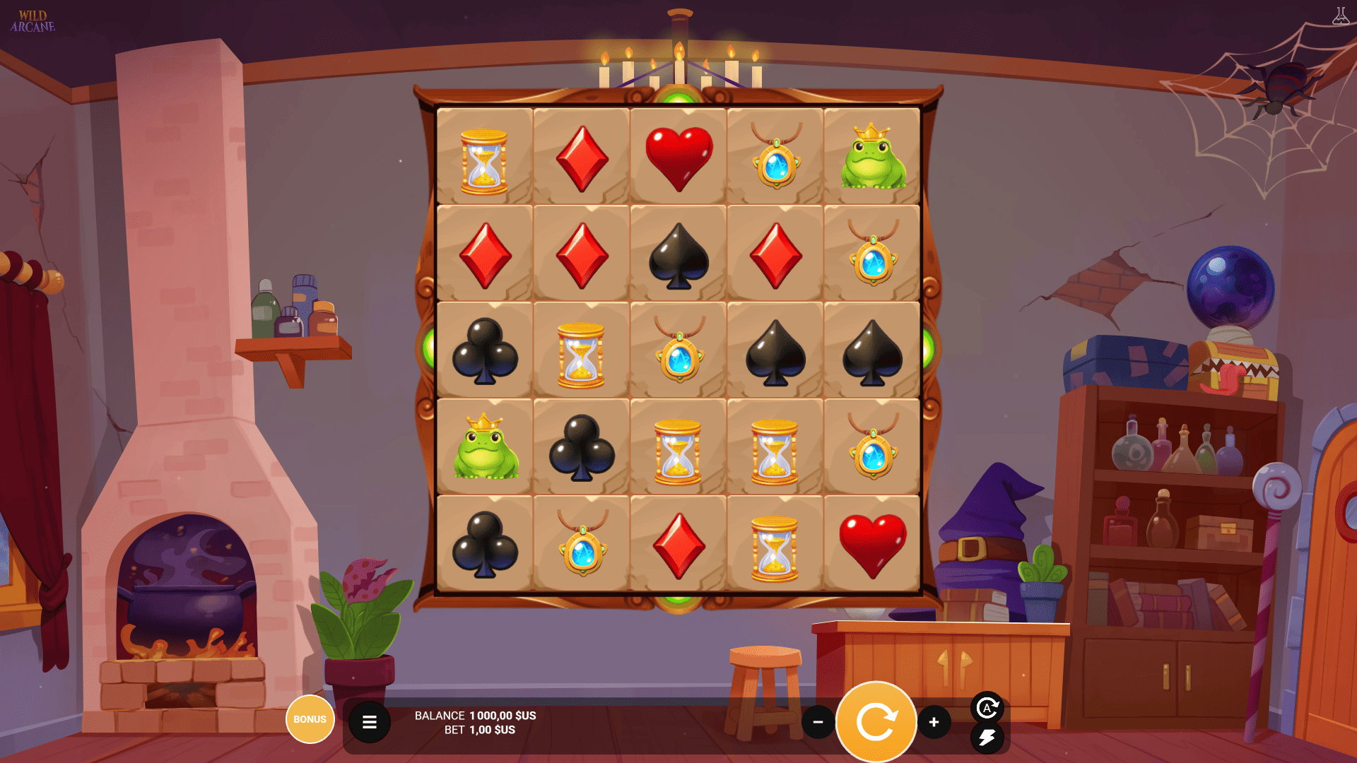 Wild Arcane slot gameplay reels