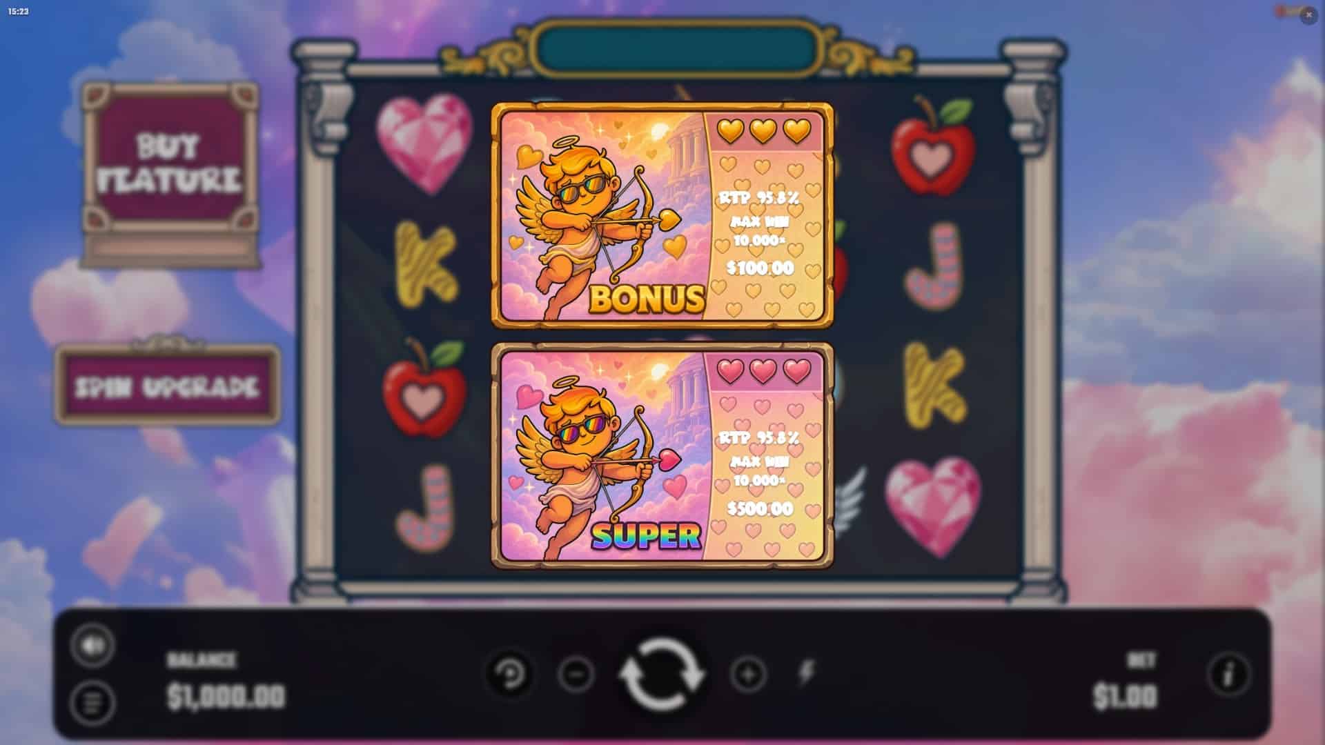 Cupido bonus buy menu