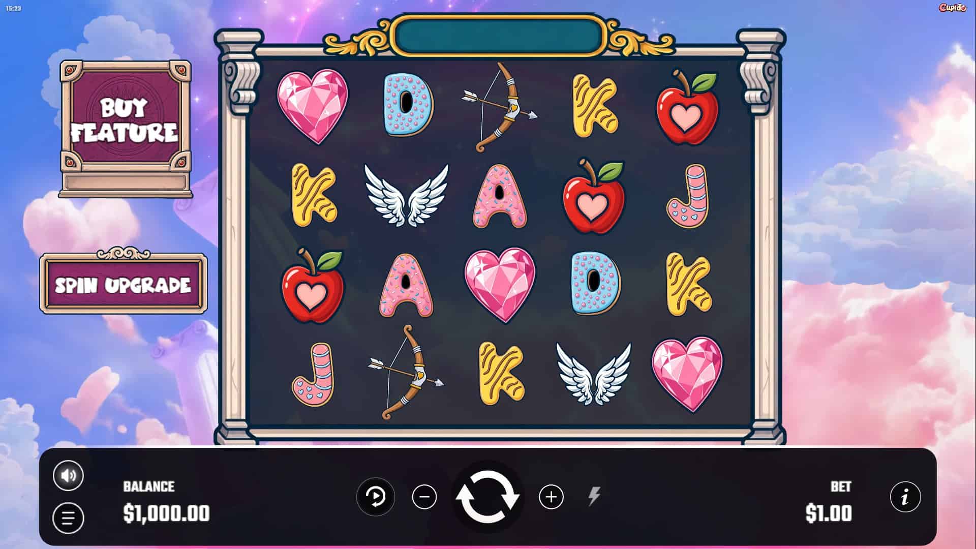 Cupido slot gameplay reels