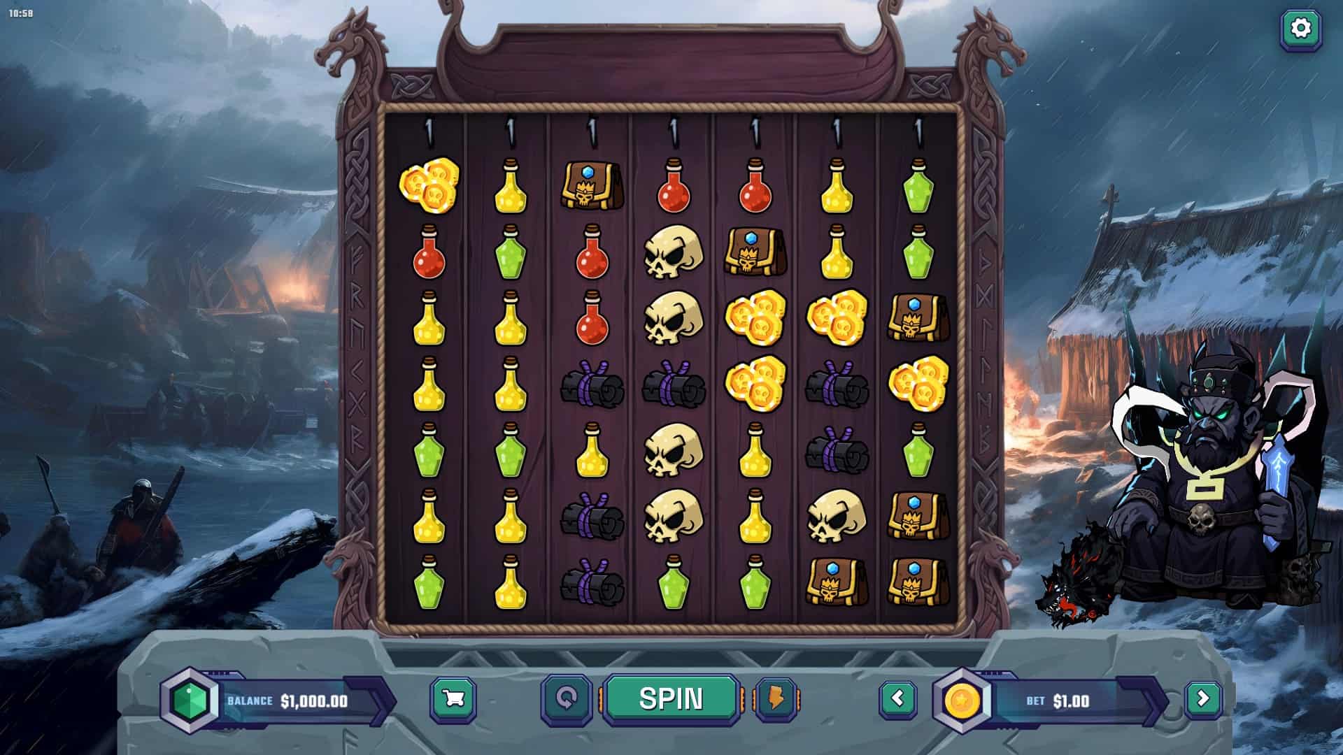 Lord of the Underworld slot gameplay reels