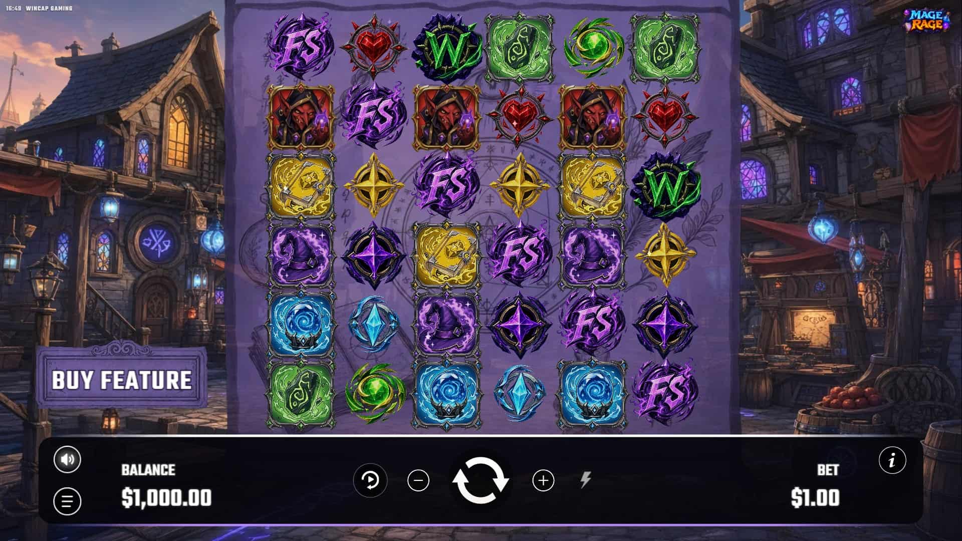 Mage Rage slot gameplay reels