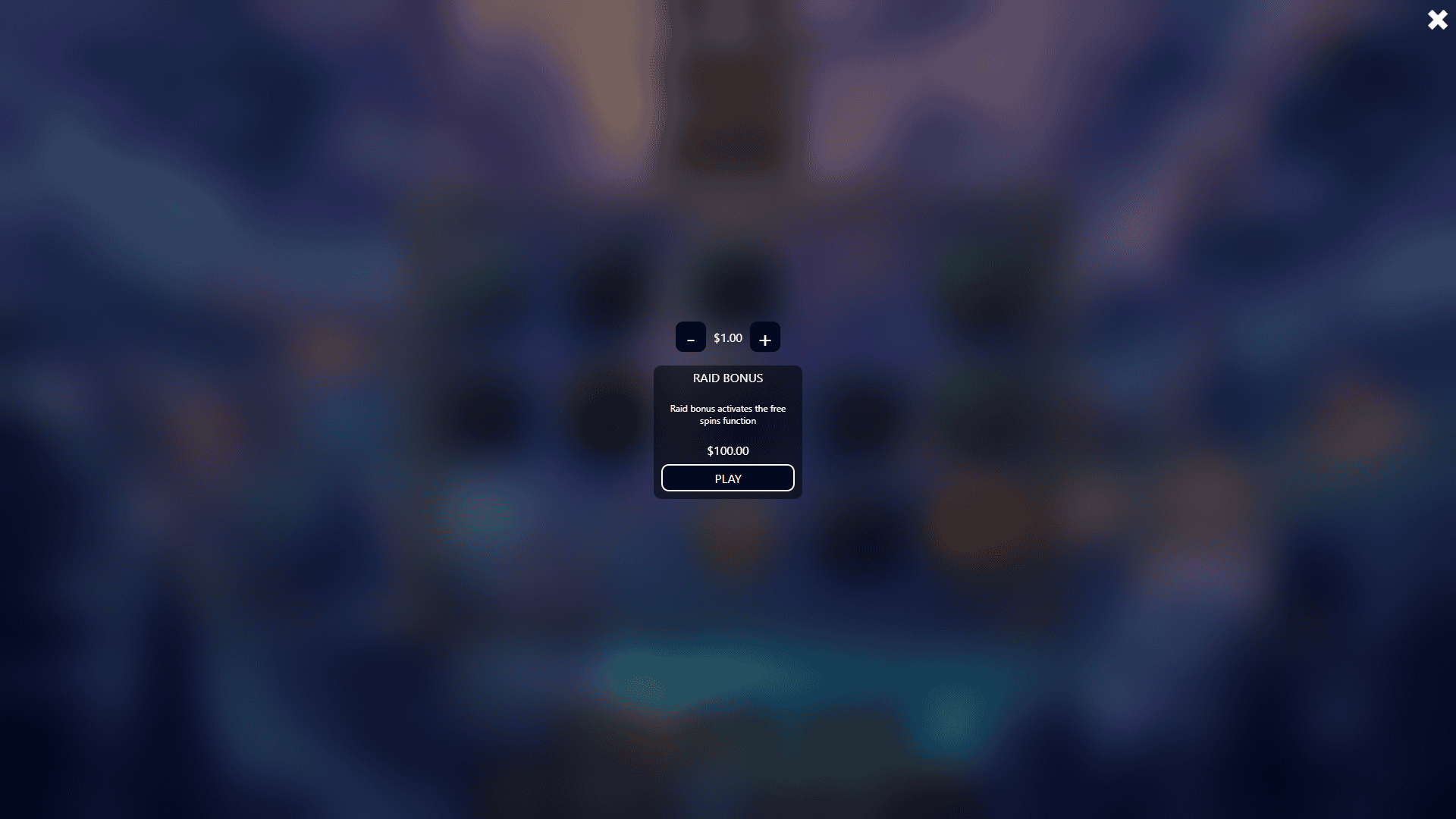 Vikings Snowfall bonus buy menu