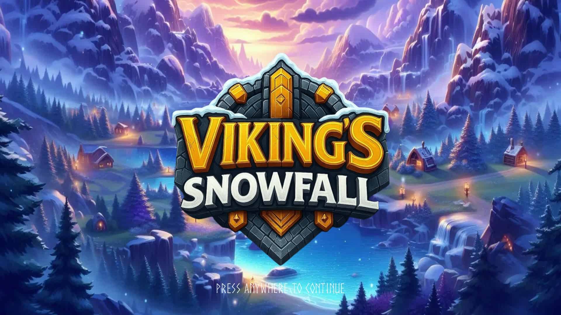 Vikings Snowfall slot intro screen