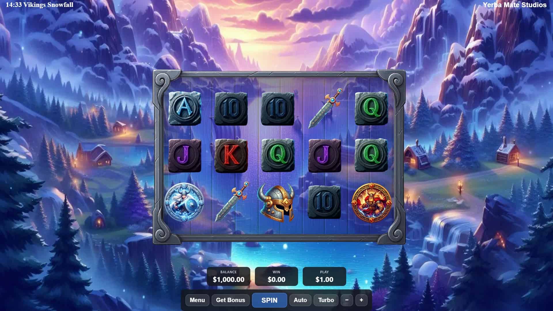 Vikings Snowfall slot gameplay reels