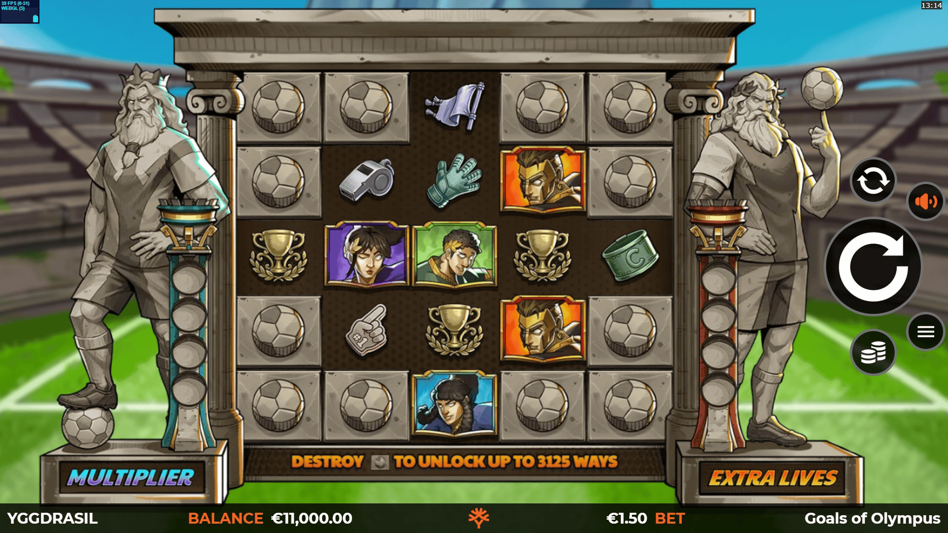 Goals of Olympus BoltLock slot gameplay reels