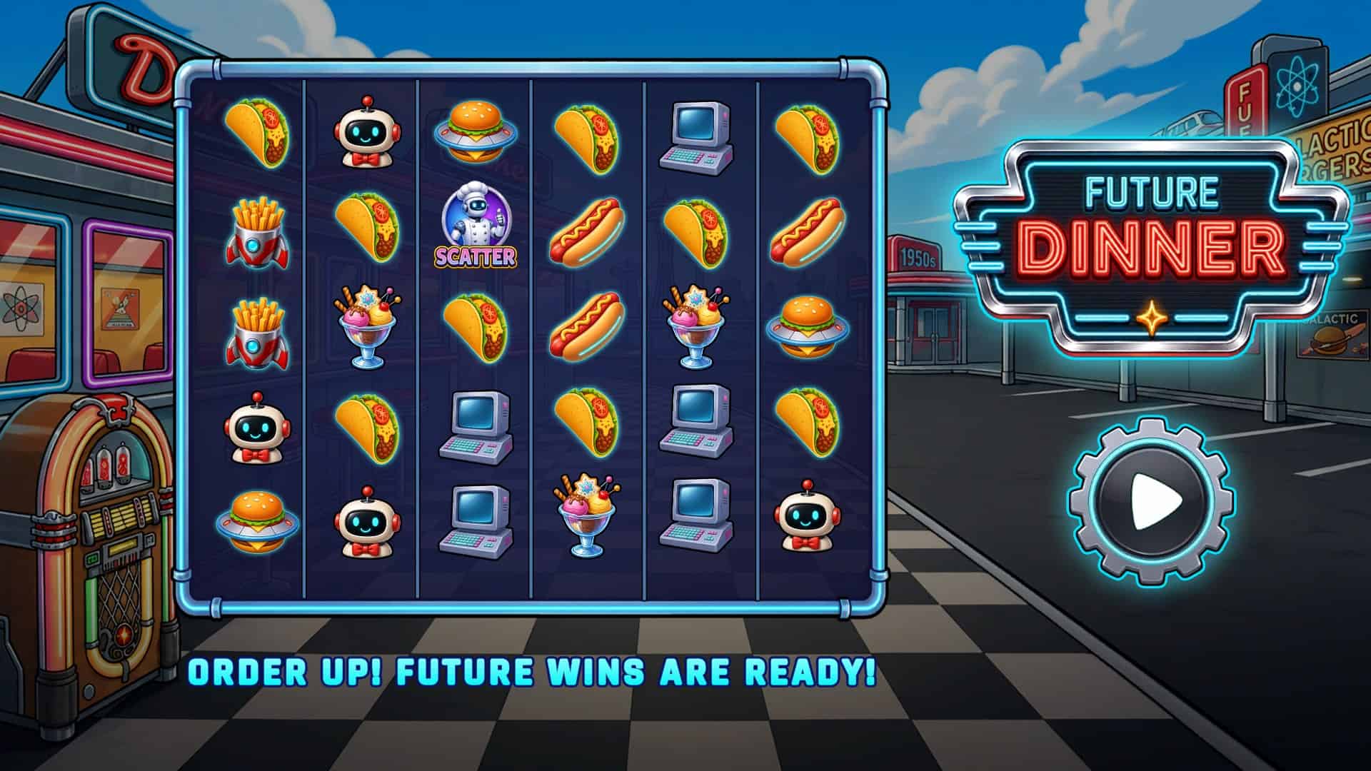 Future Dinner slot intro screen