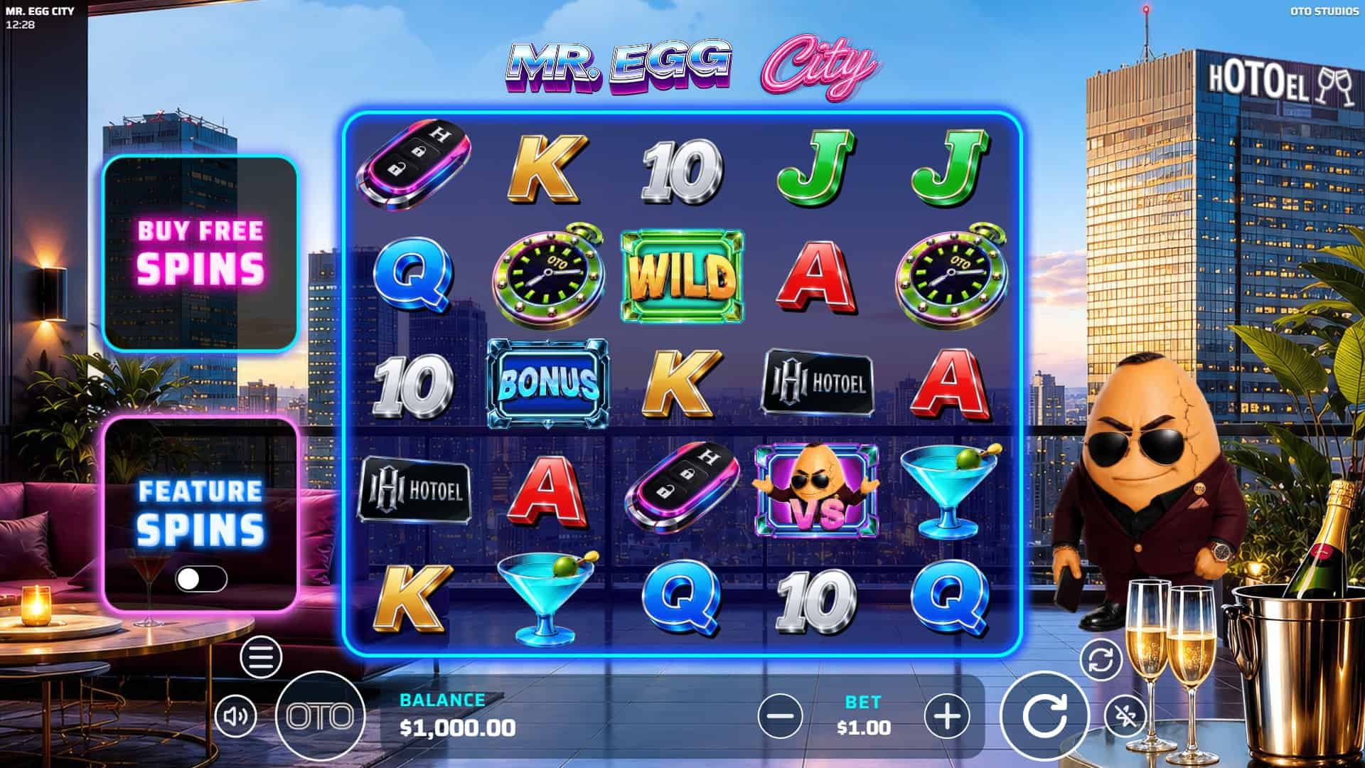 MR. Egg City slot gameplay reels