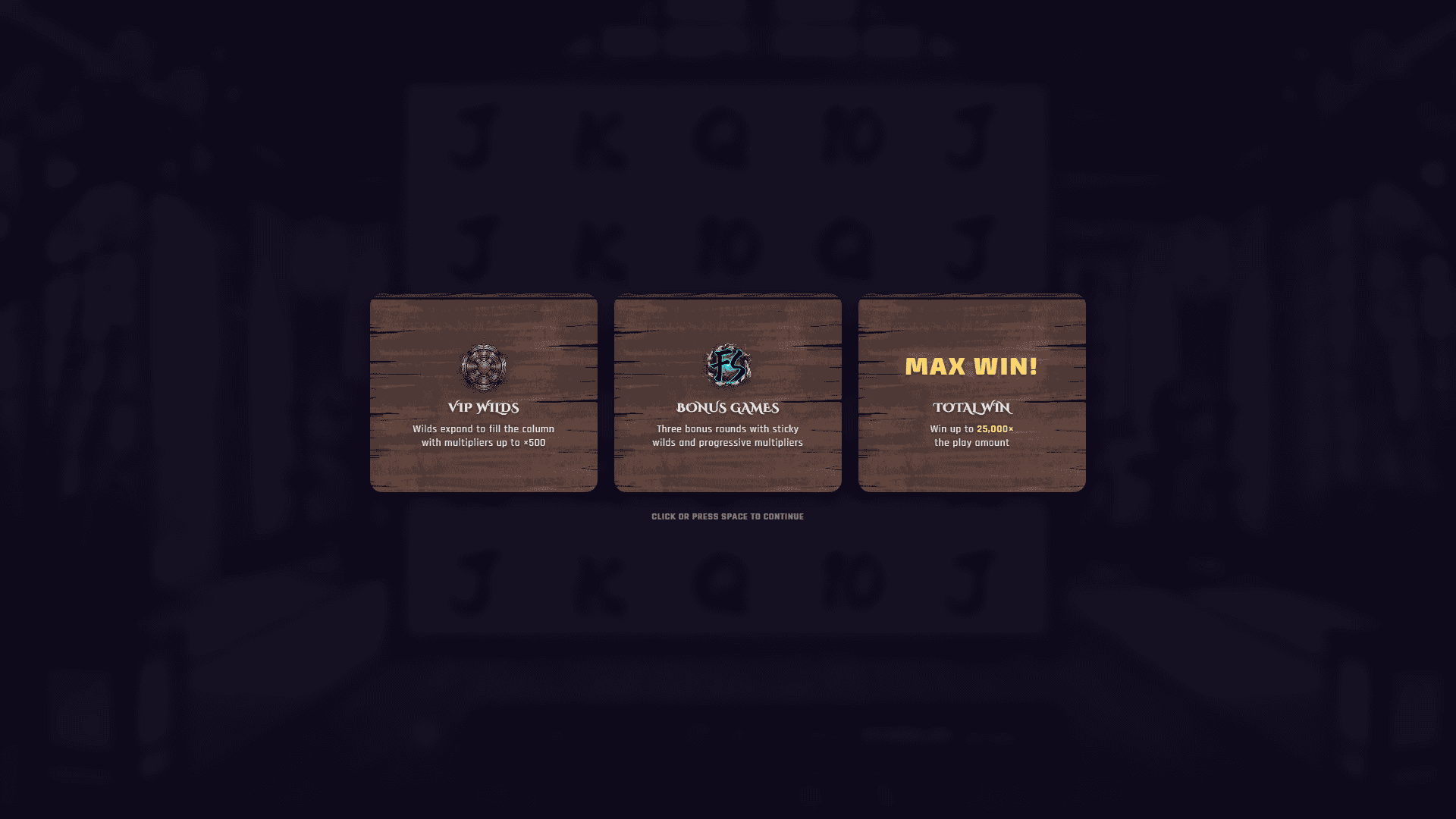 Ninja Shadow slot intro screen