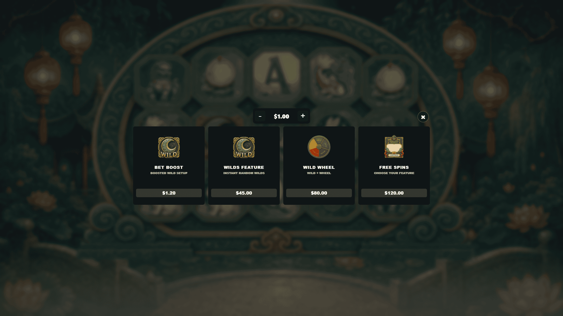 Jade Moon bonus buy menu