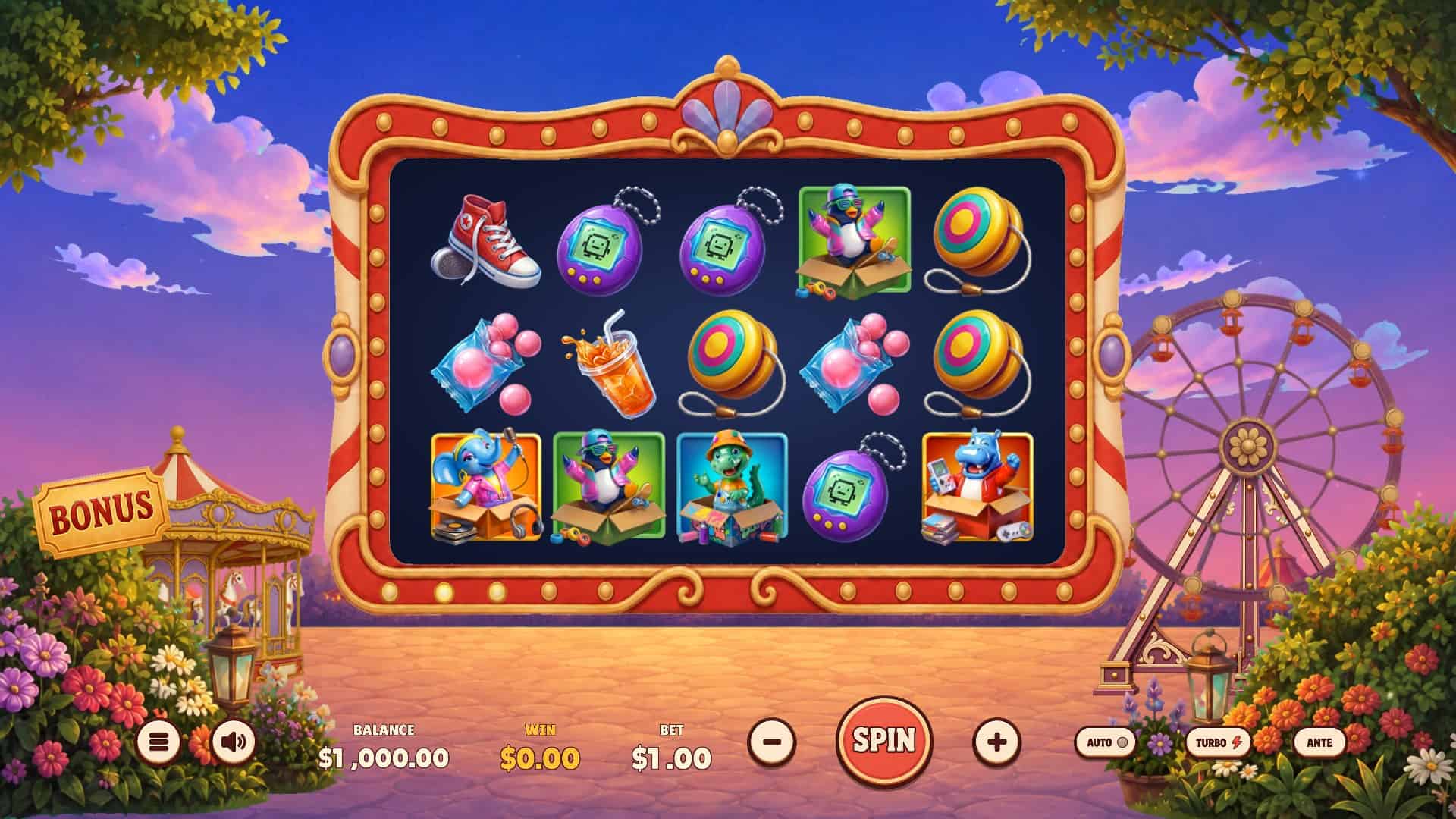 The Golden Midway slot gameplay reels
