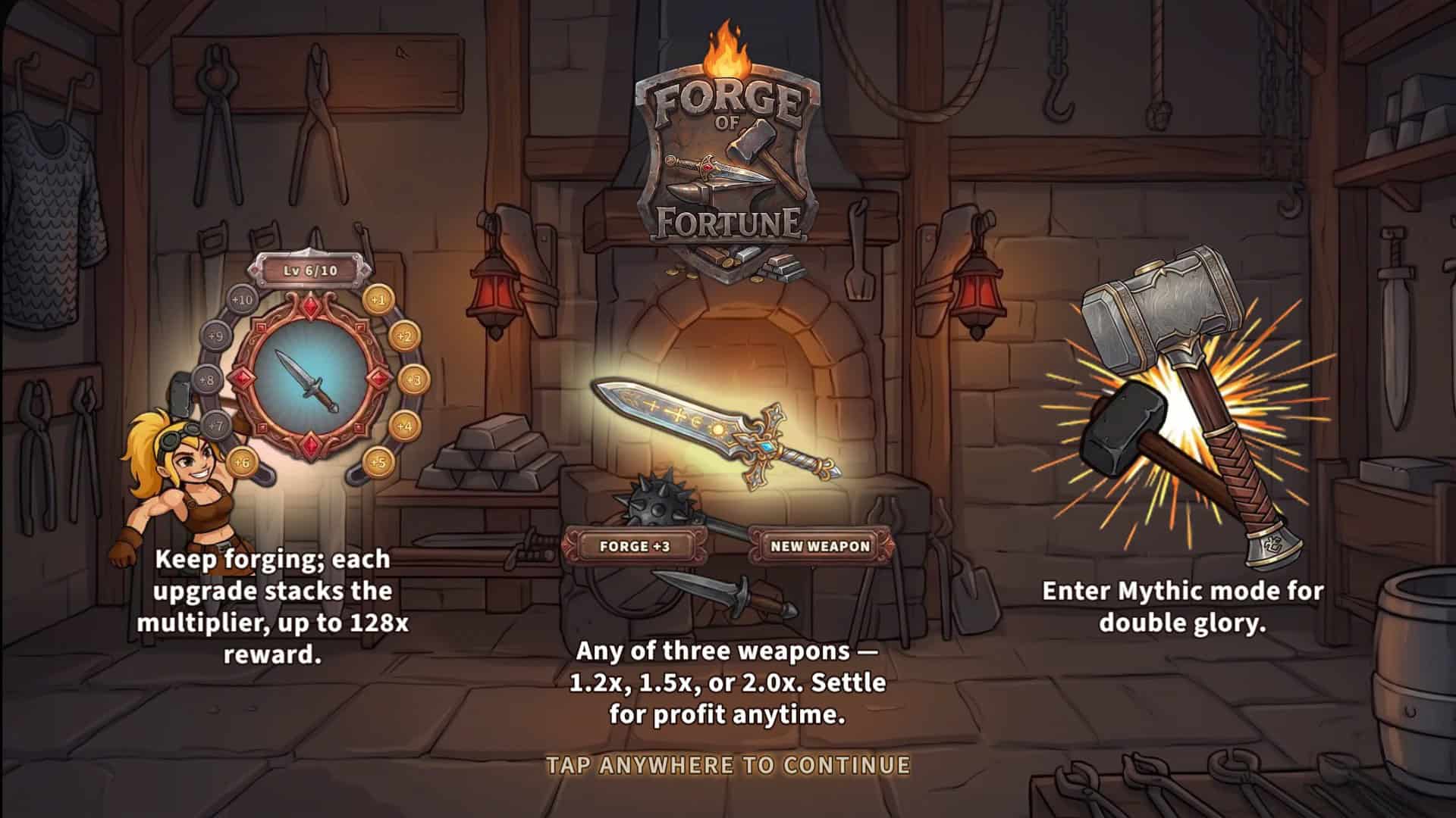 Forge Fortune slot intro screen