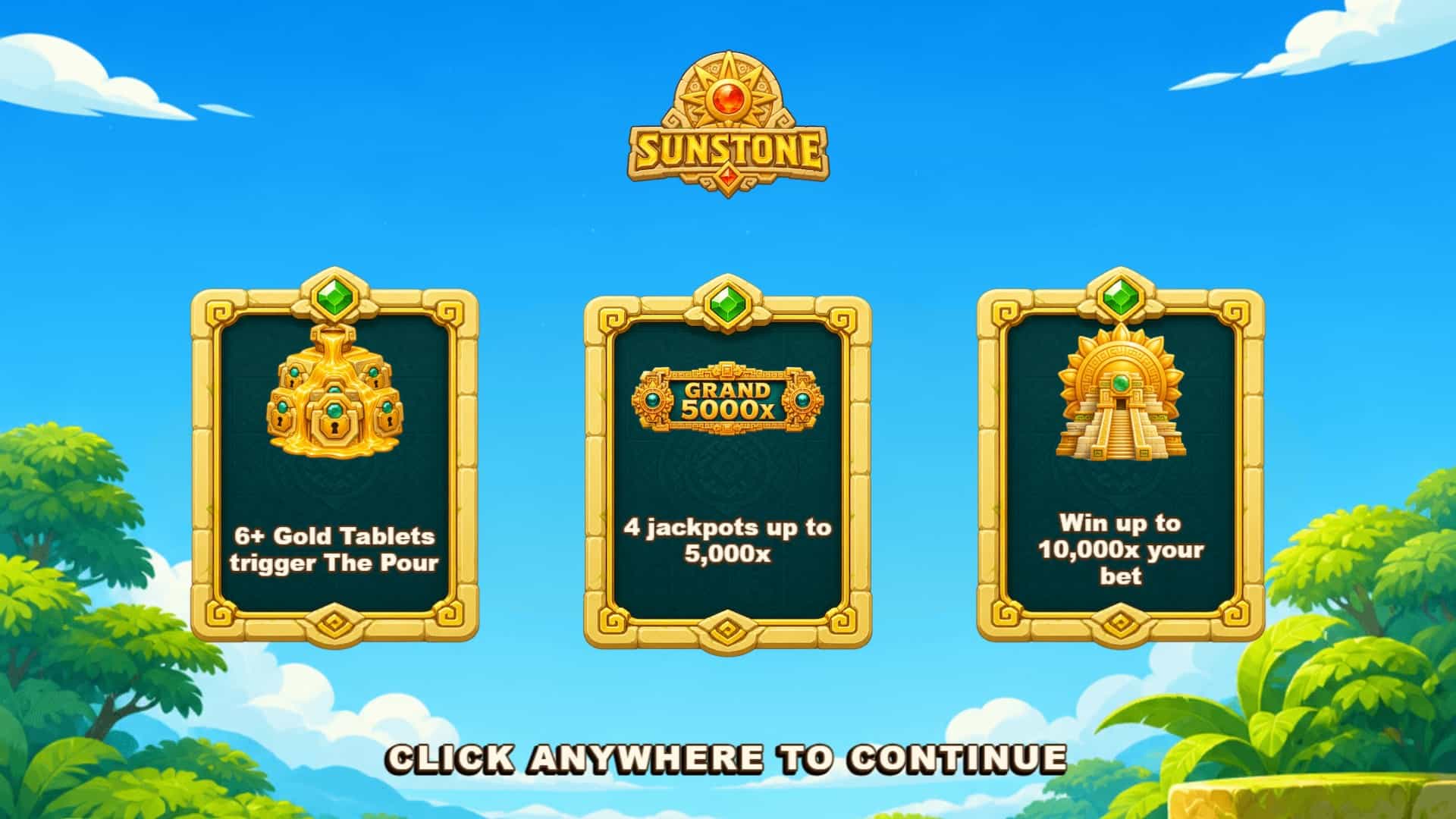Sunstone slot intro screen