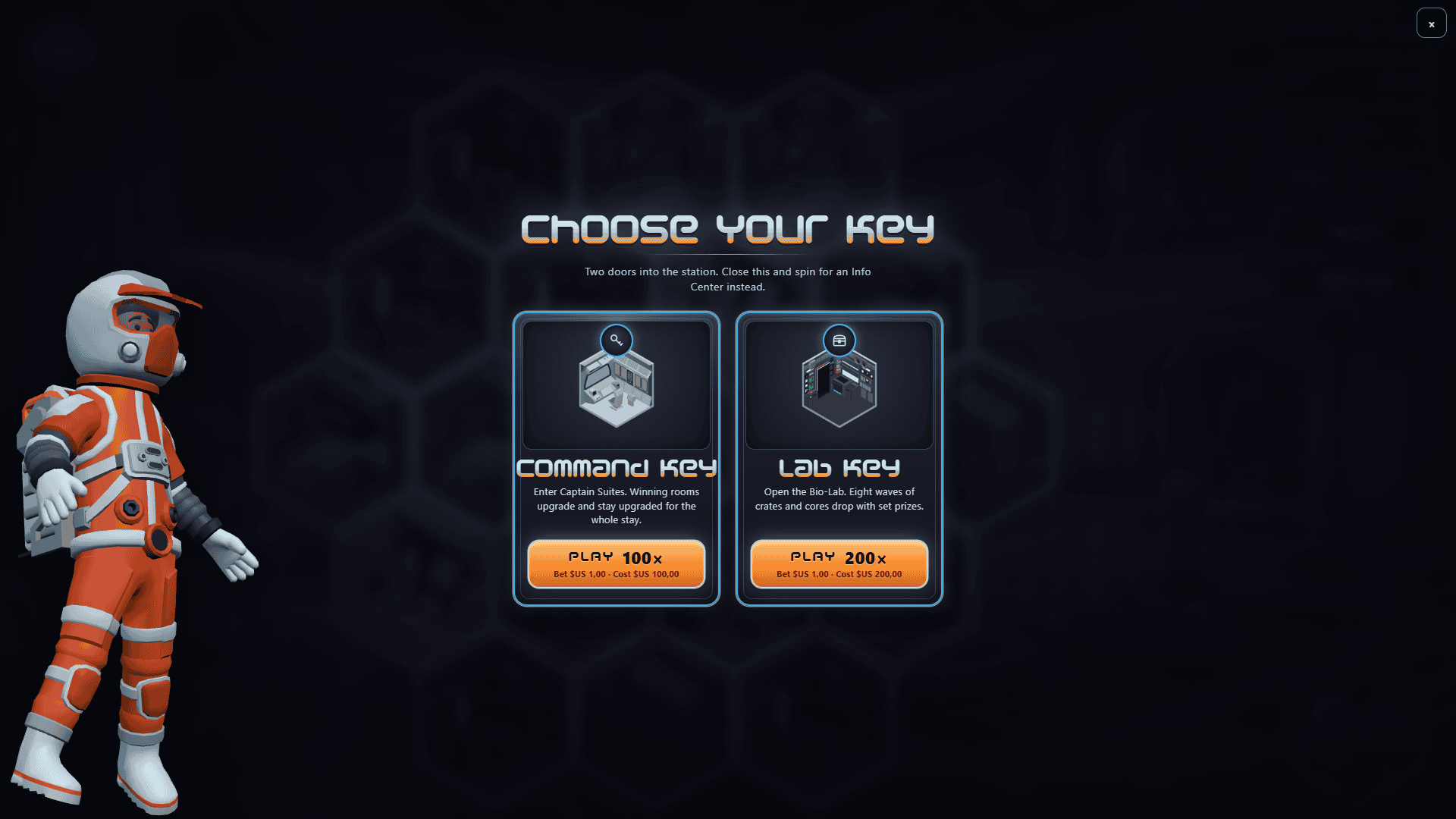 Scifi Suites bonus buy menu