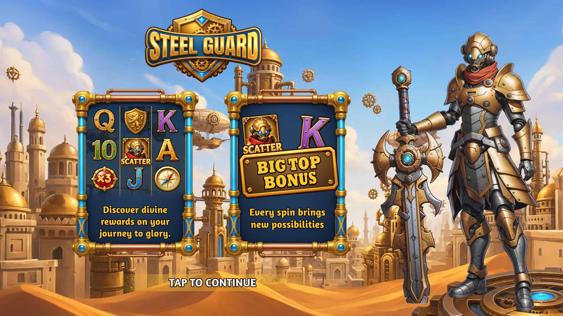 Steel Guard slot intro screen