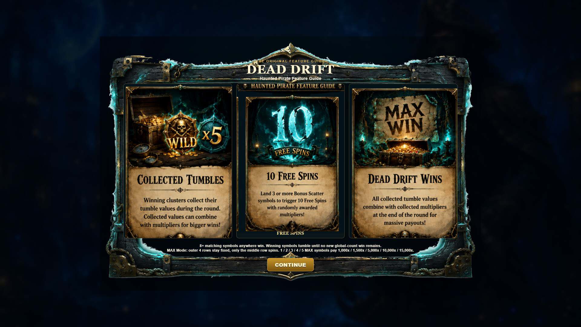 Dead Drift slot intro screen