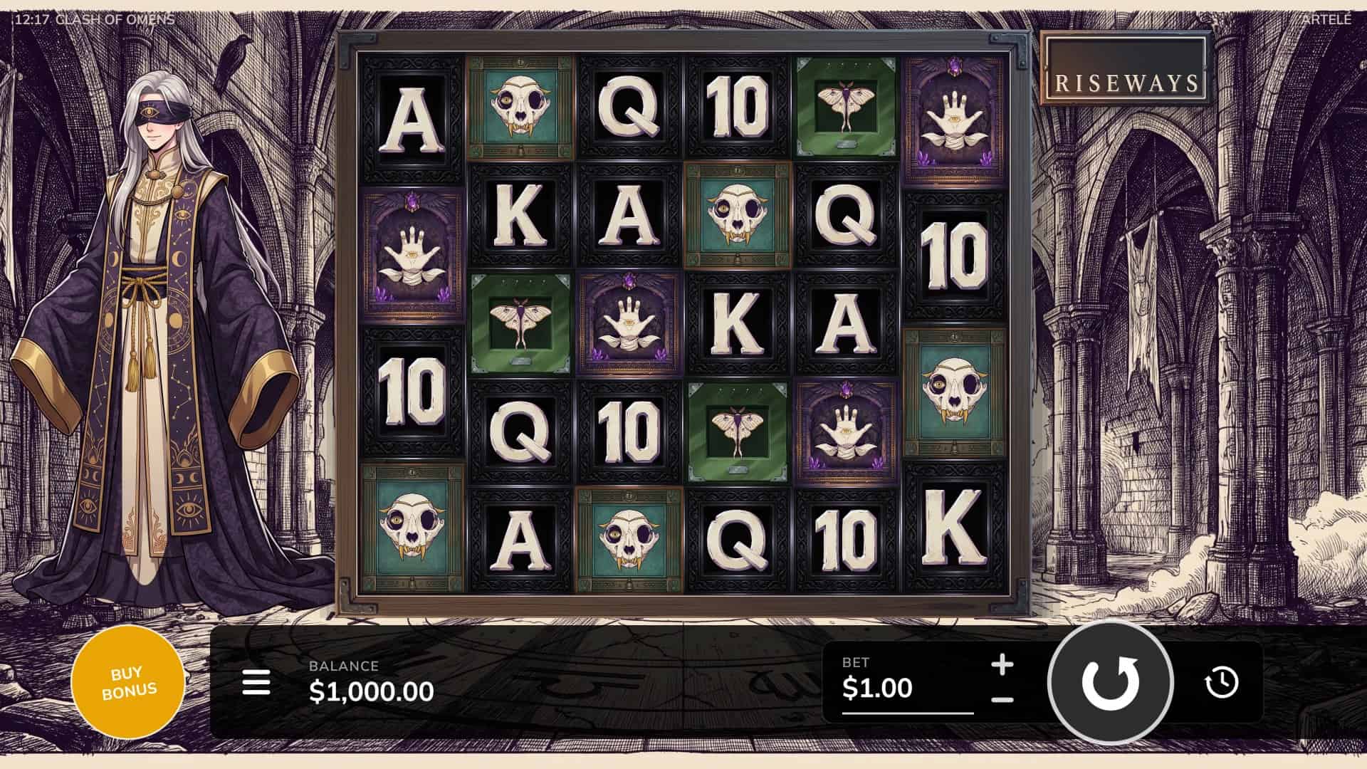 Clash Of Omens slot gameplay reels