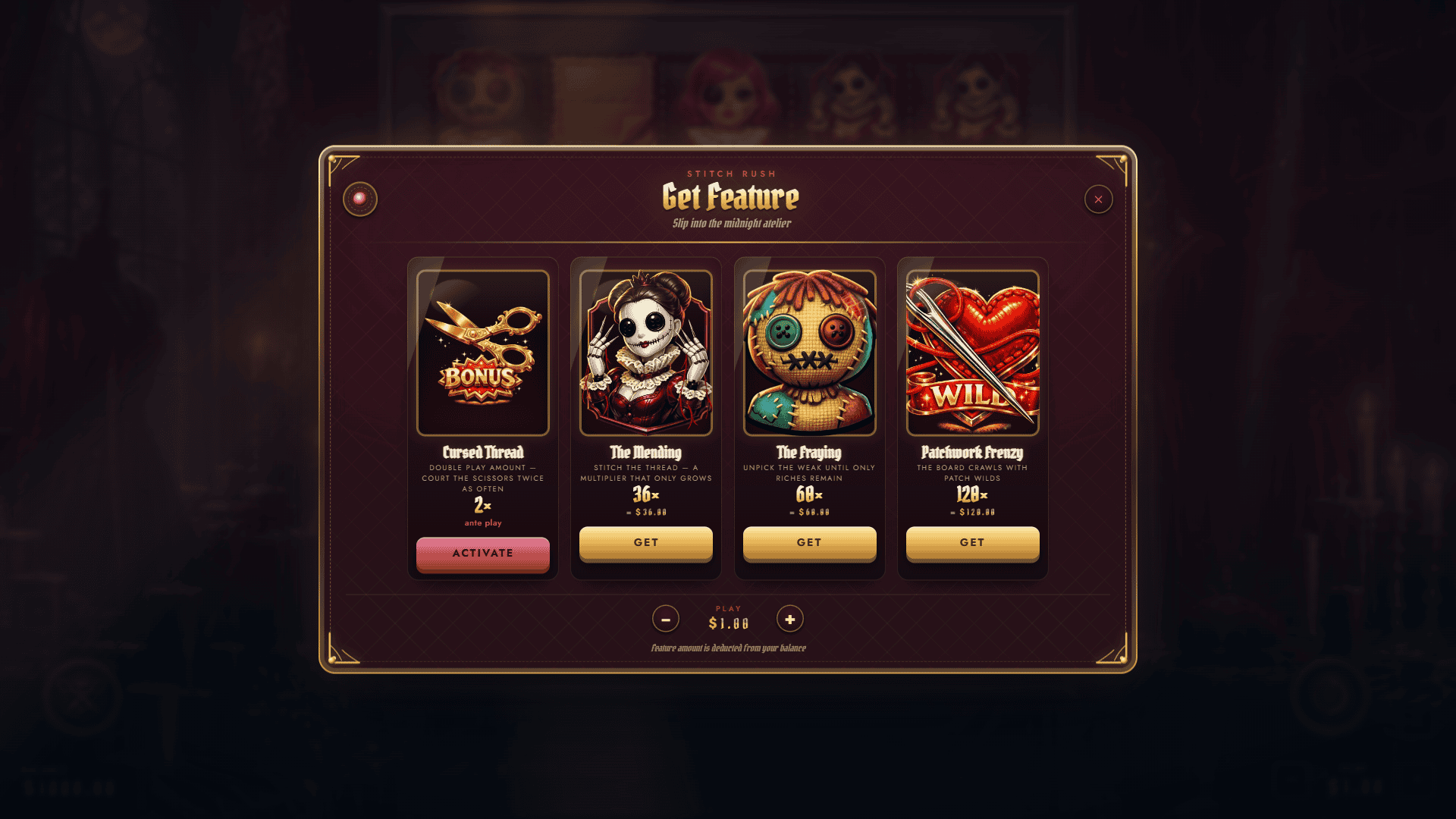Stitch Rush bonus buy menu
