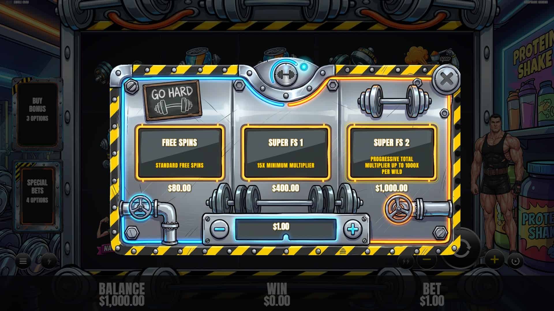 Swole Chad bonus buy menu
