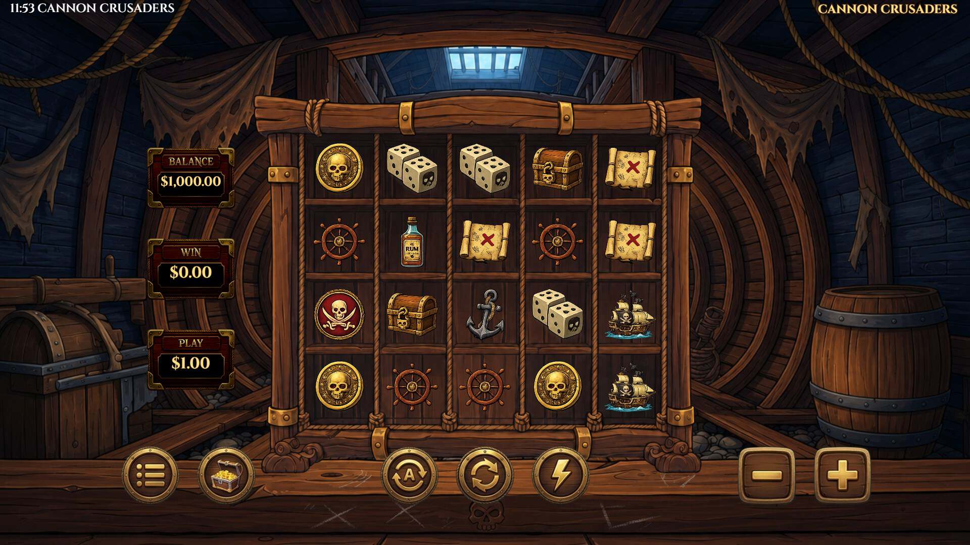 Cannon Crusaders slot gameplay reels