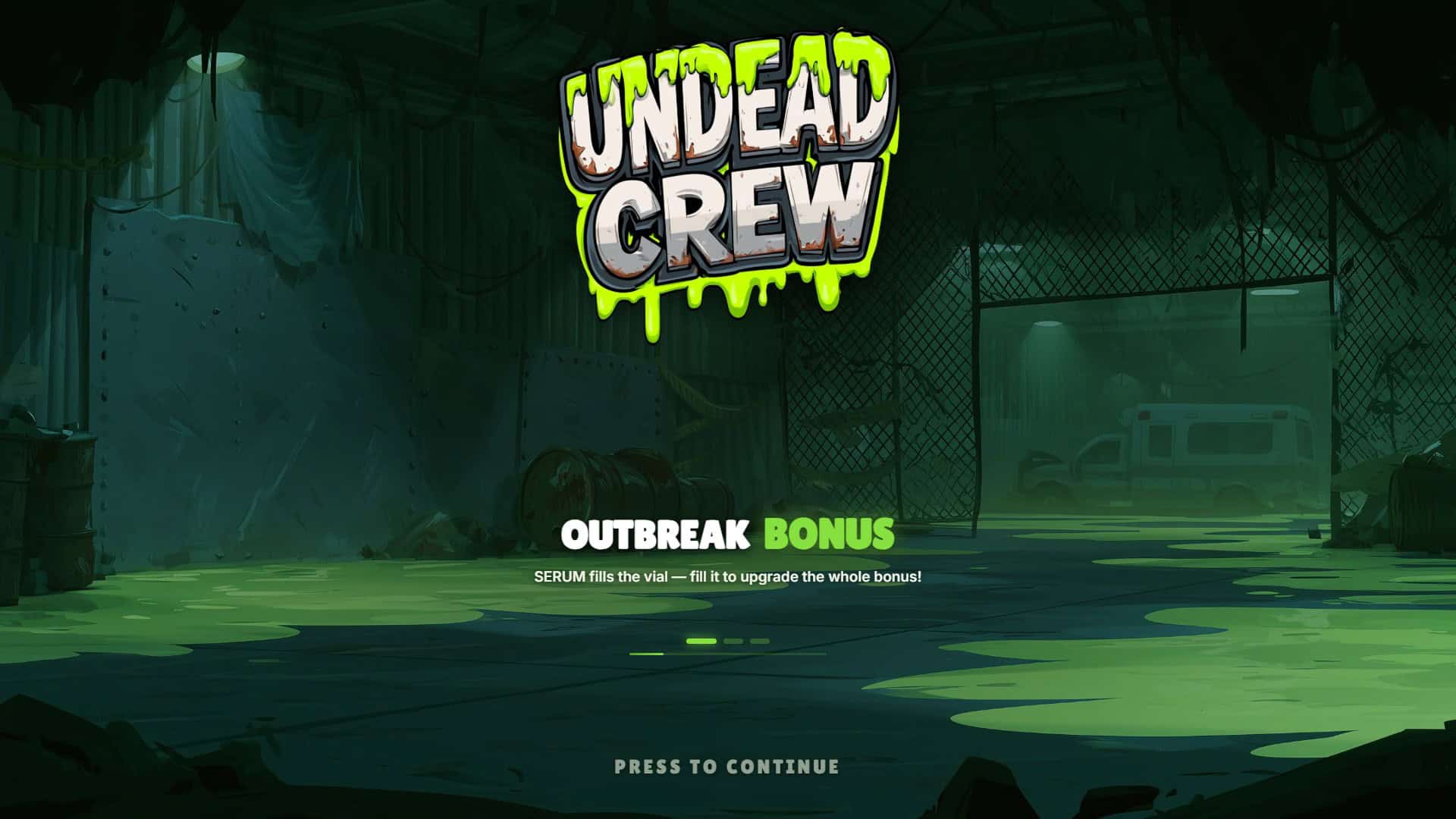 Undead Crew slot intro screen