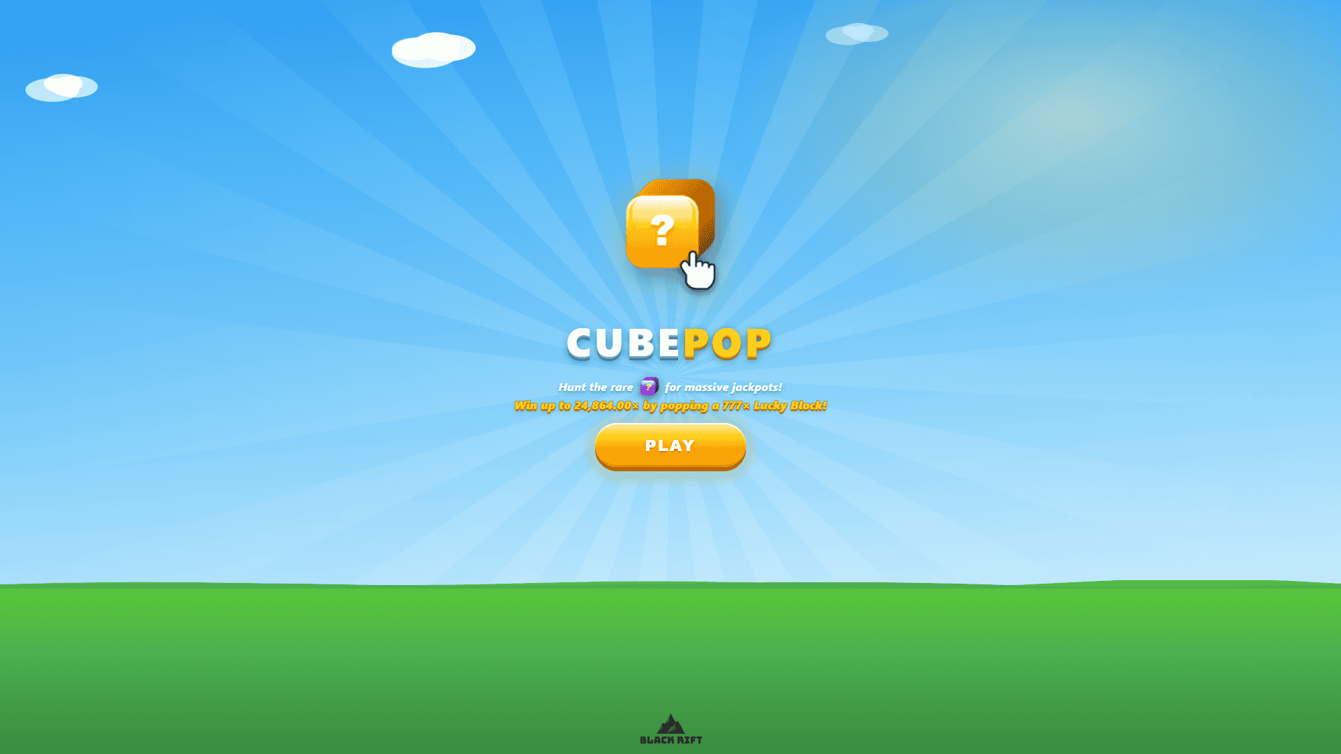 CubePop slot intro screen