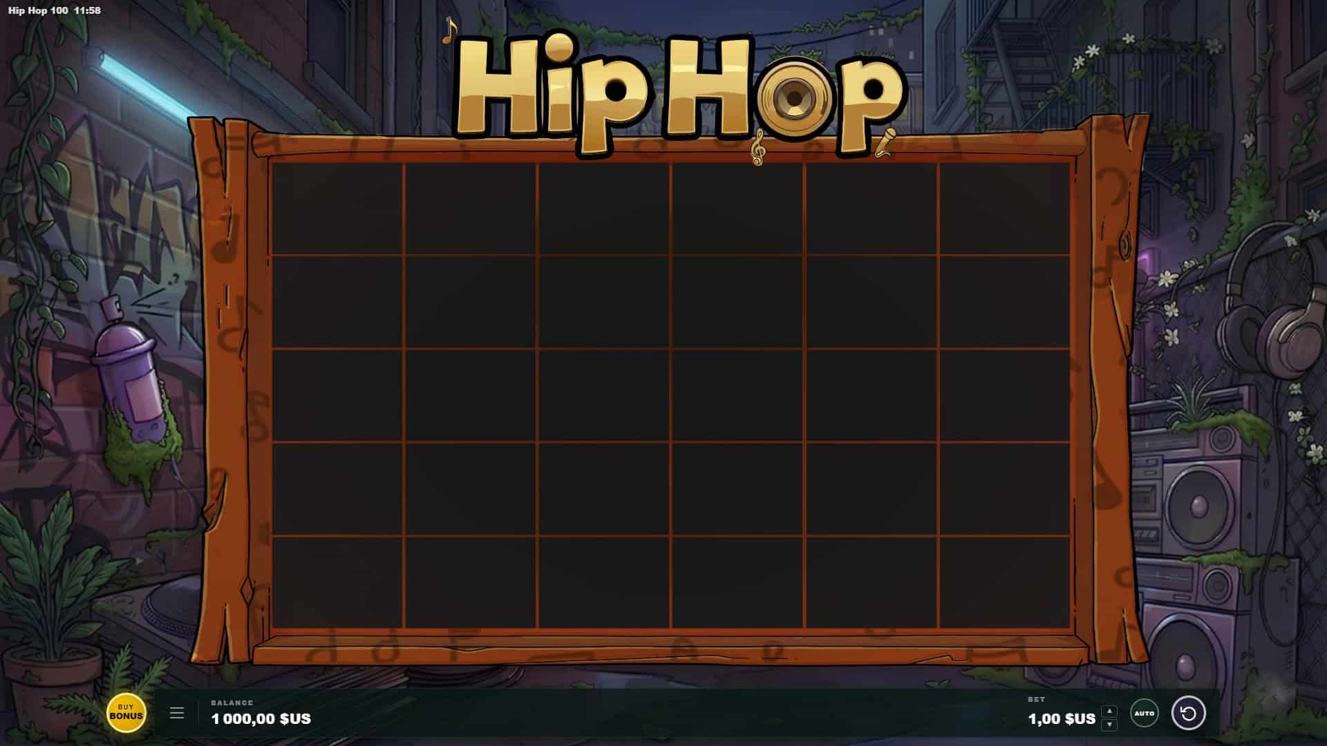 Hip Hop 101 slot gameplay reels