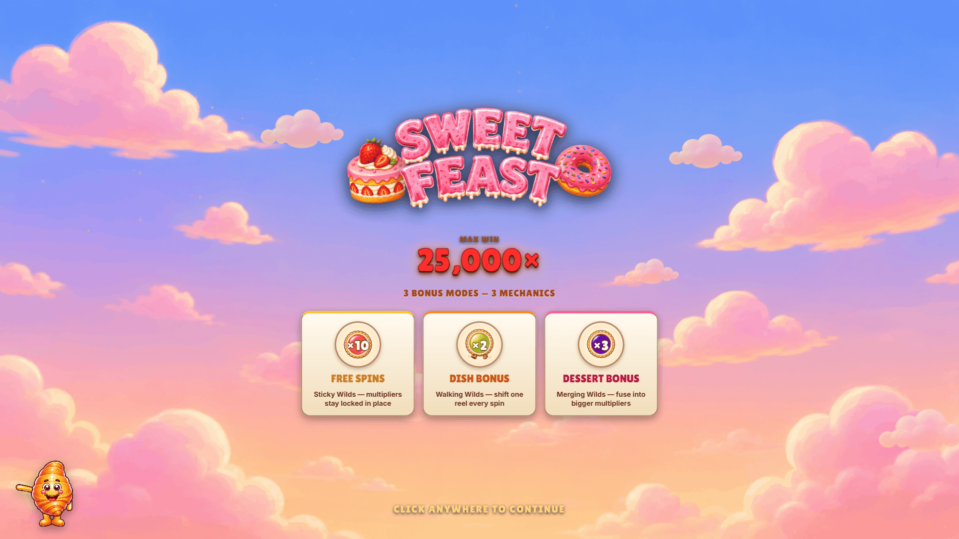 Sweet Feast slot intro screen