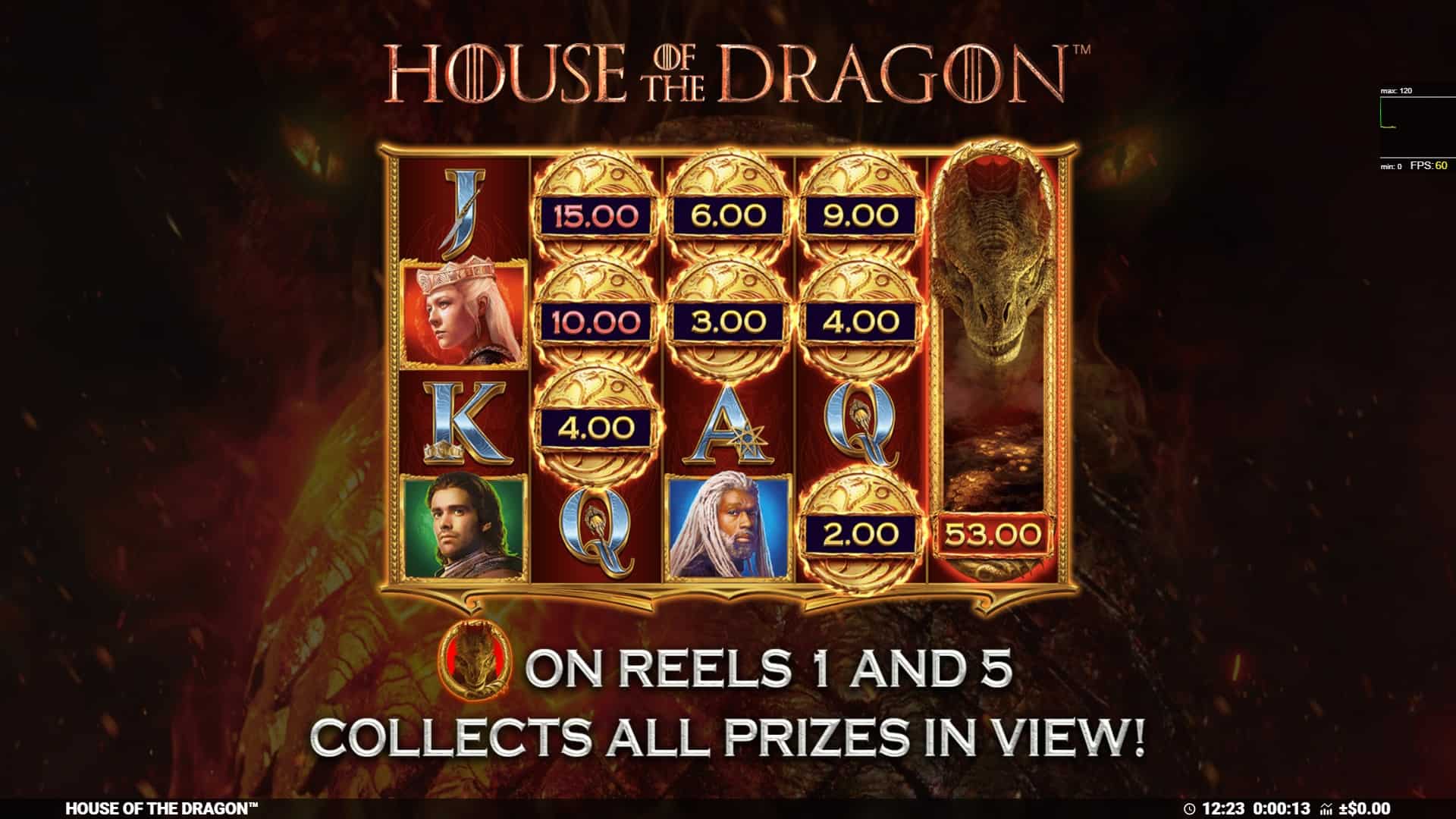 House of the Dragon slot intro screen
