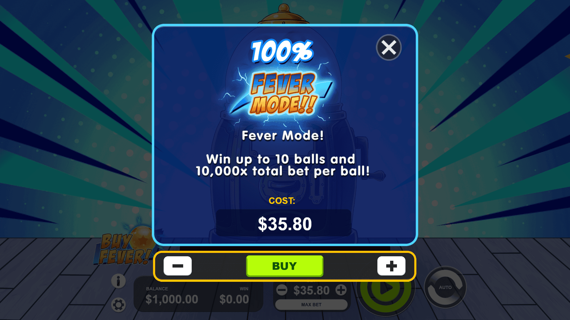 Got Balls? bonus buy menu