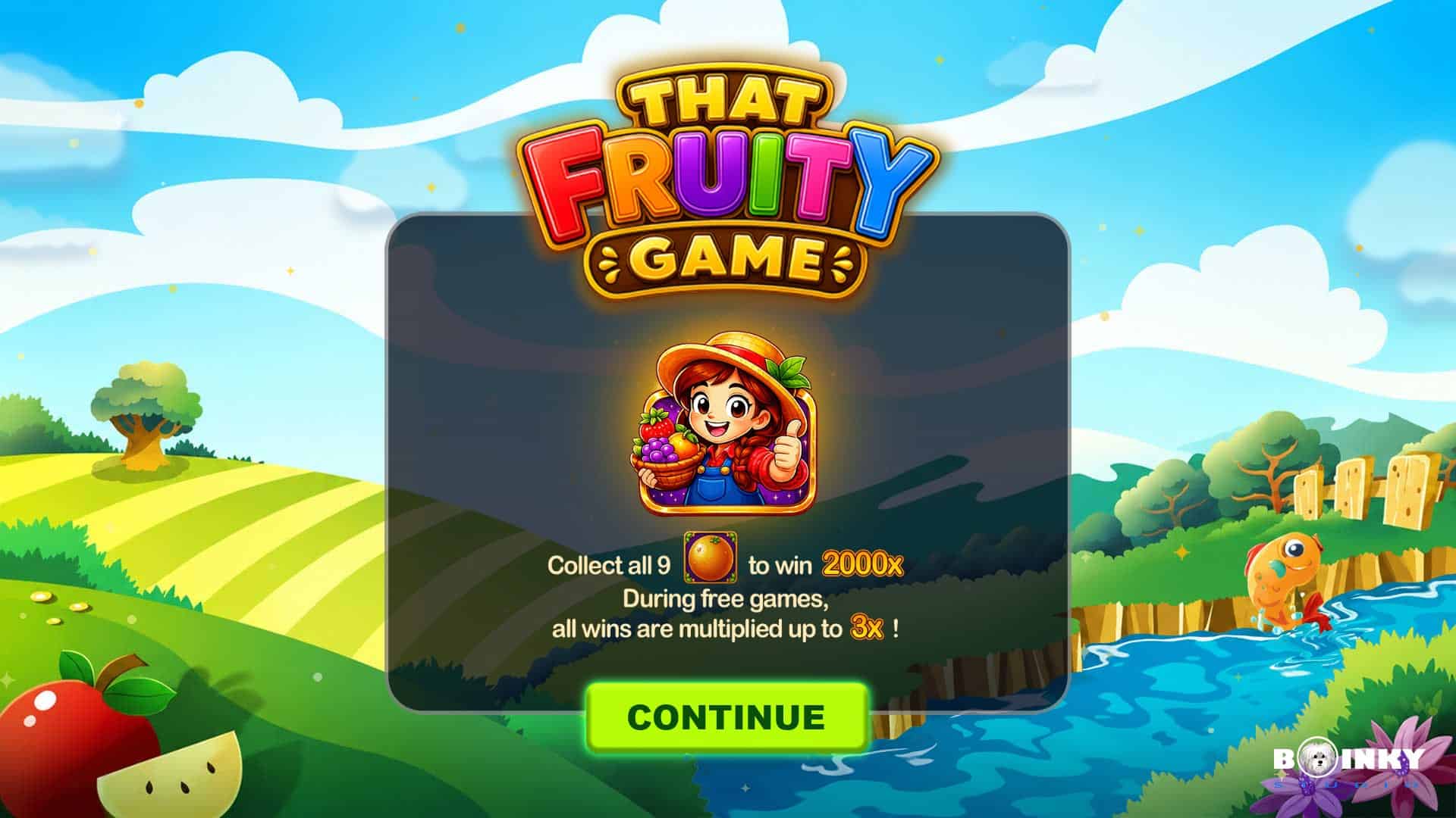 That Fruity Game slot intro screen