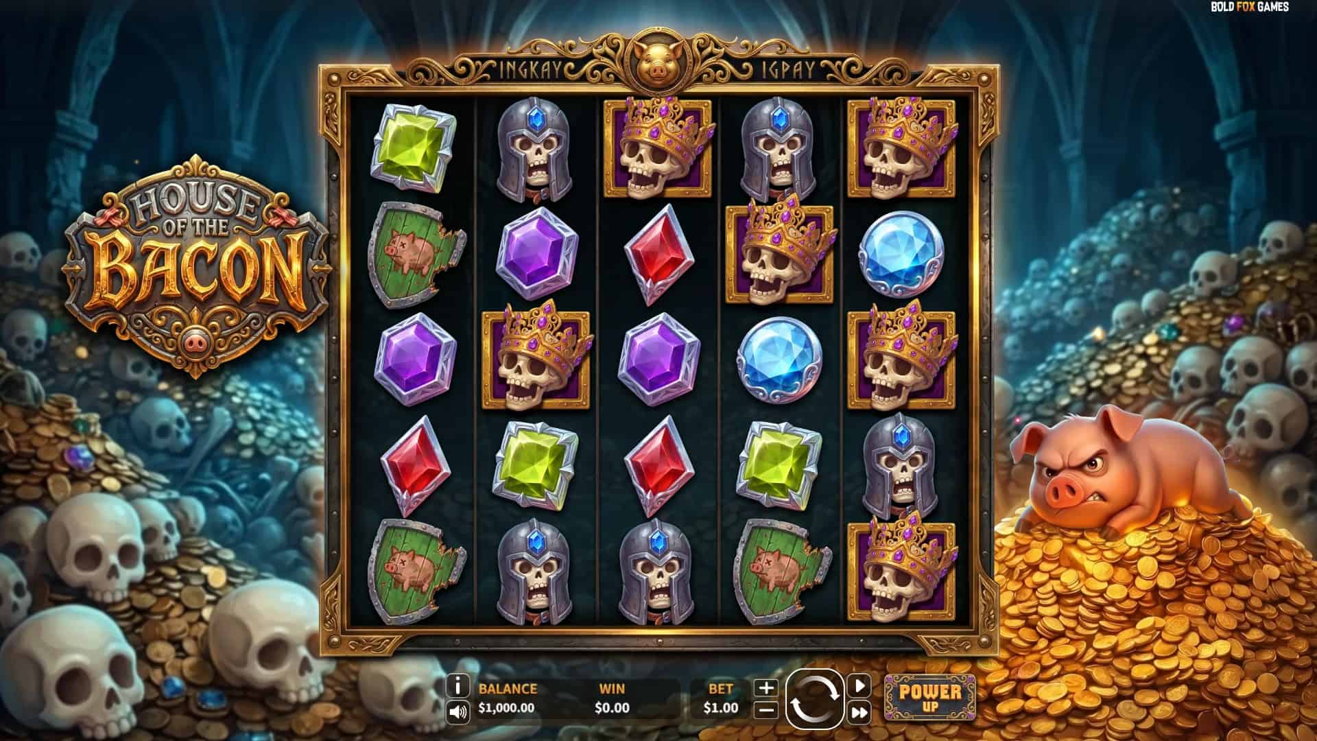 House of the Bacon slot gameplay reels