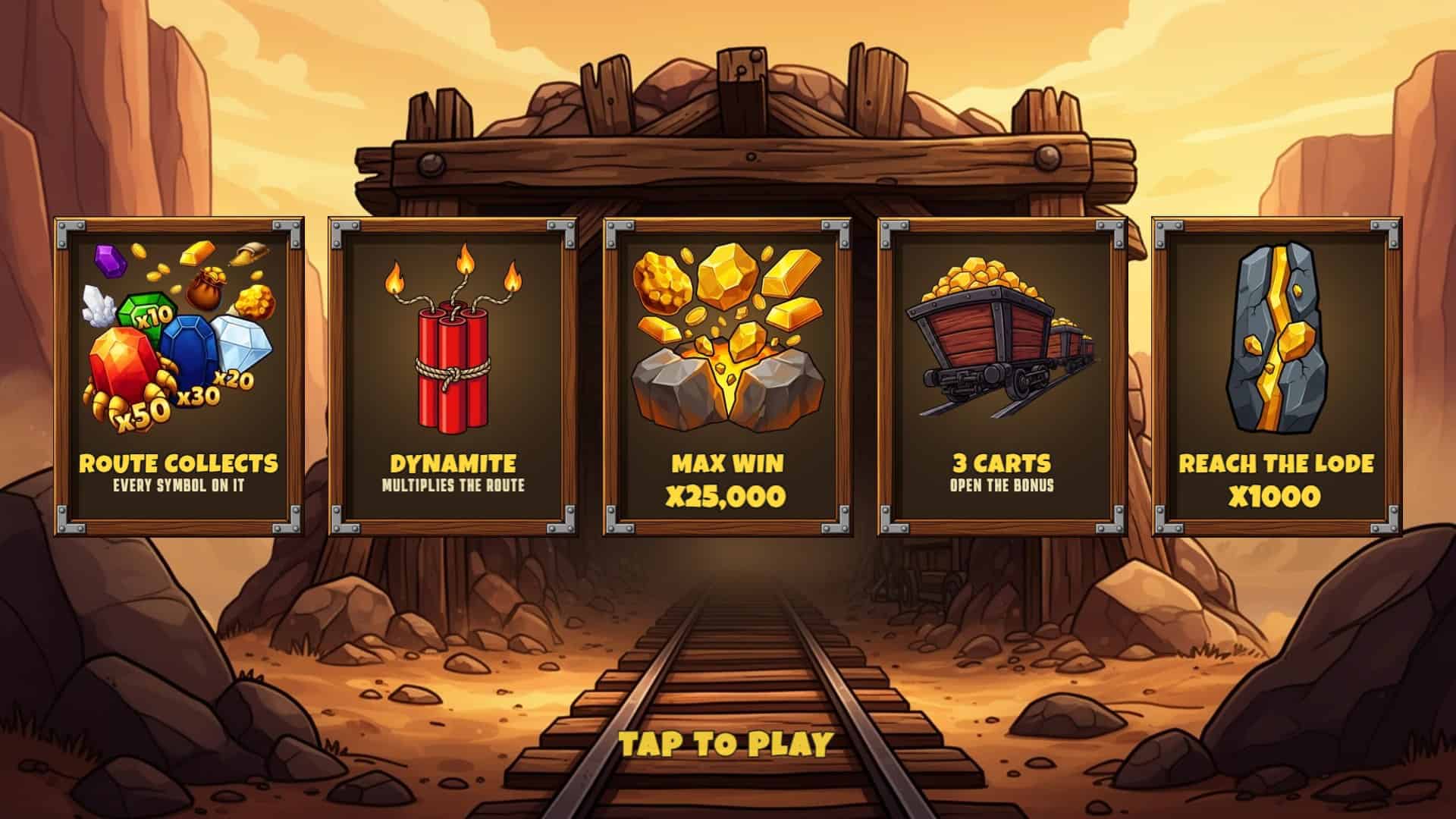 Routix: Motherlode slot intro screen