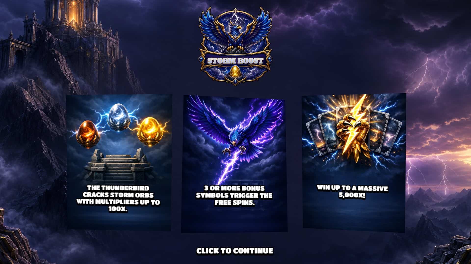 Storm Roost slot intro screen