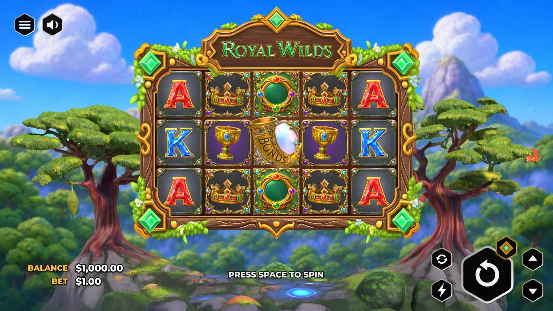 Royal Wilds slot gameplay reels