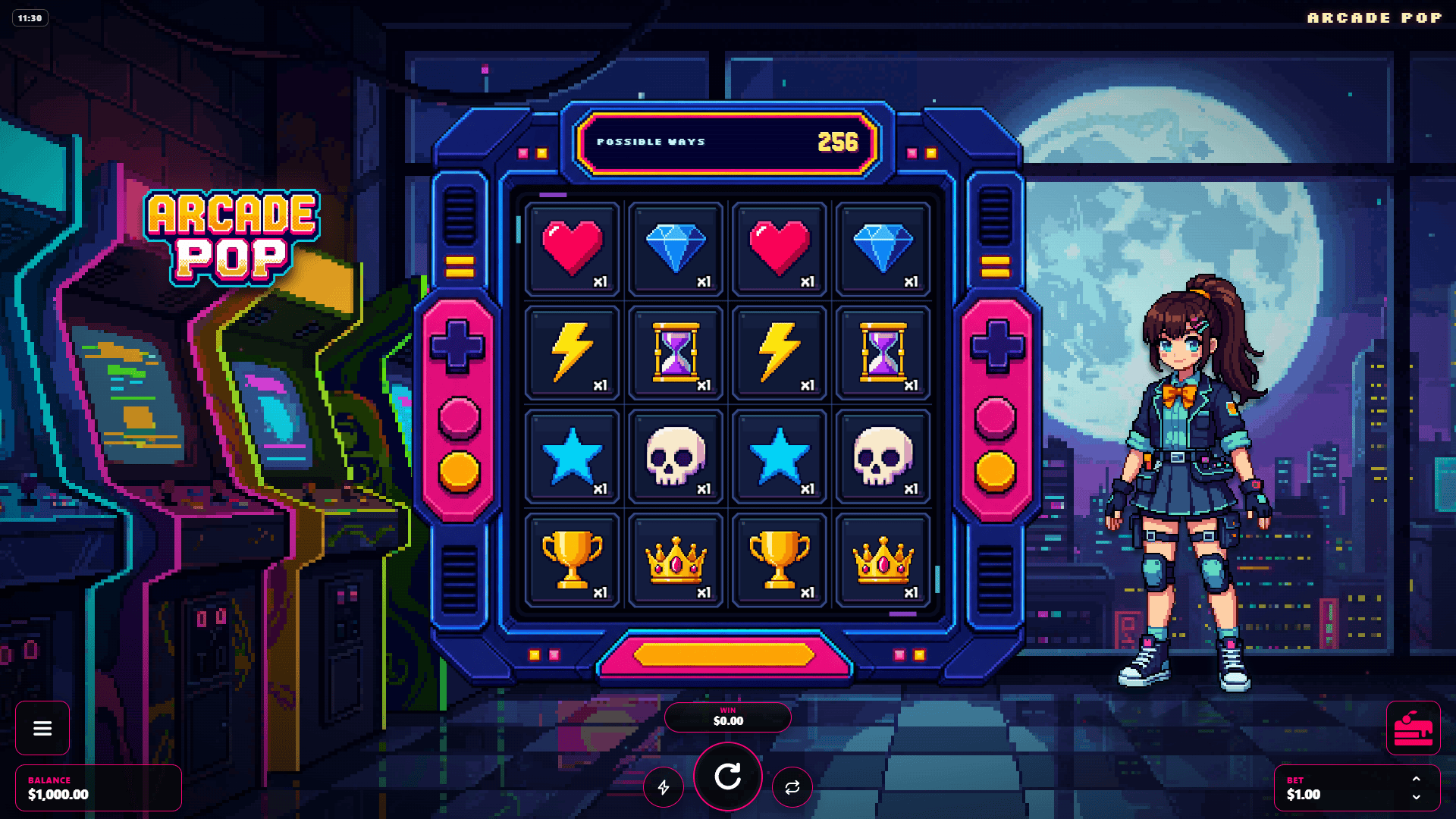 Arcade Pop slot gameplay reels