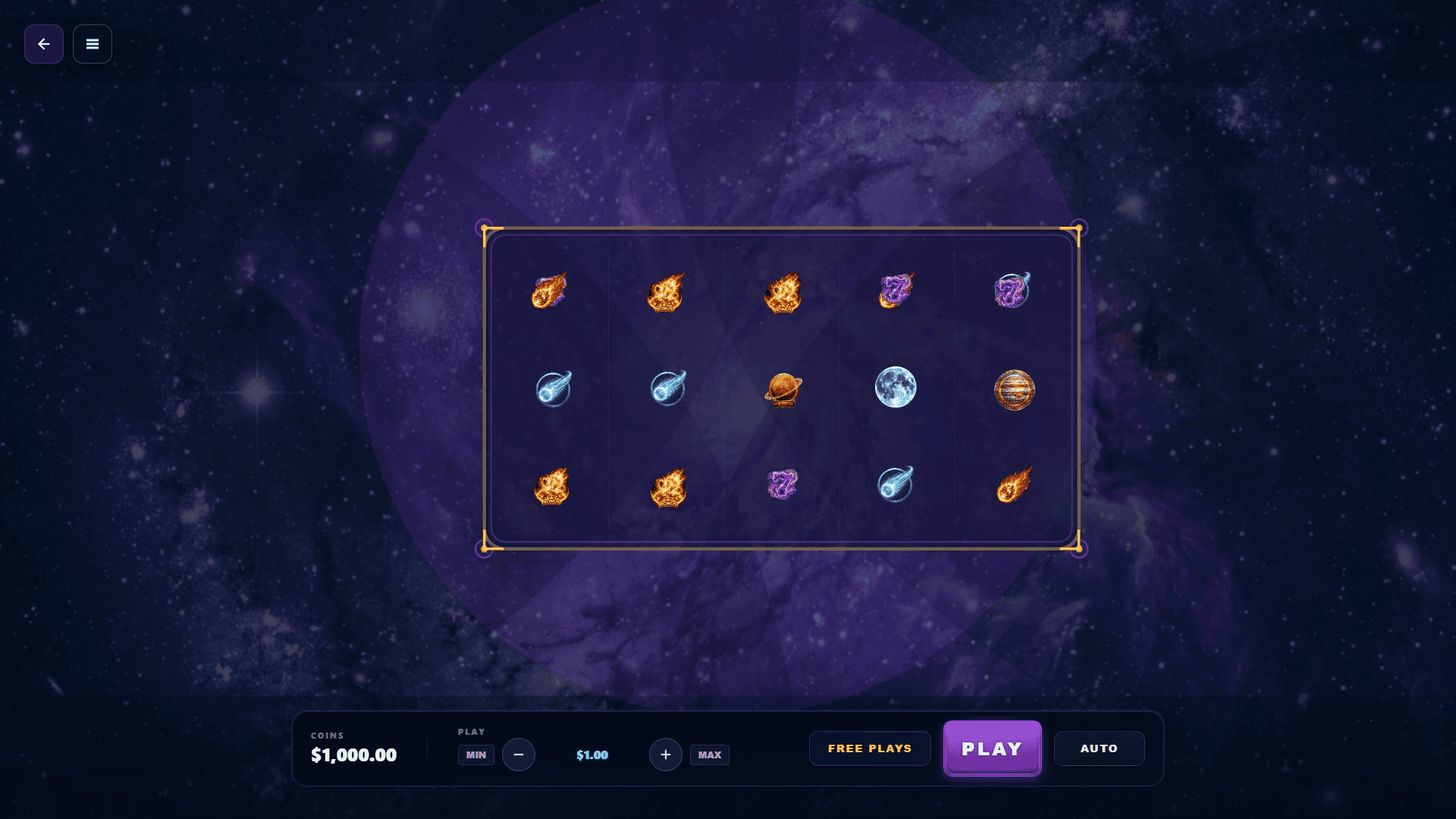 Stellar Spark slot gameplay reels