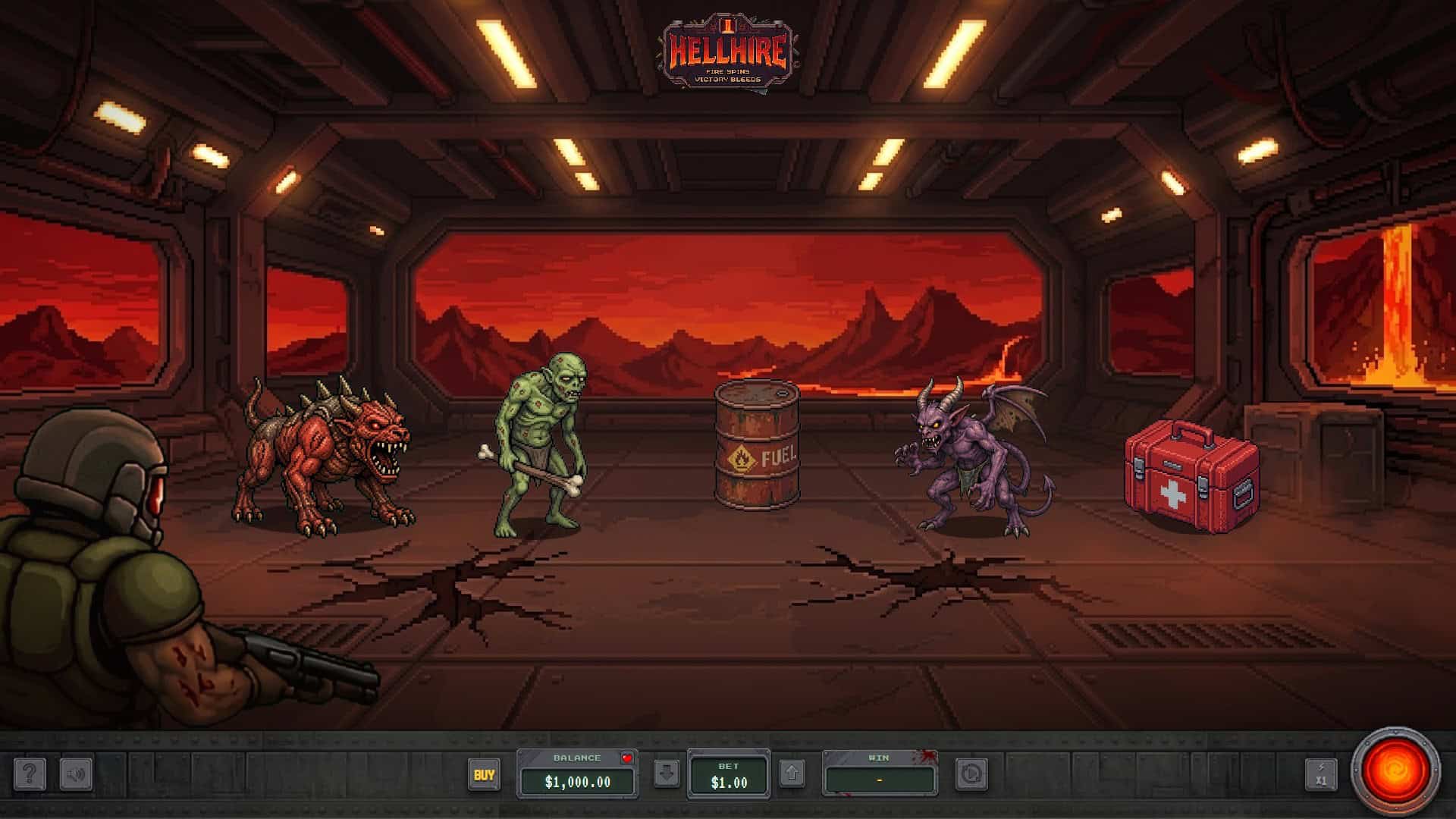 Hellhire slot gameplay reels